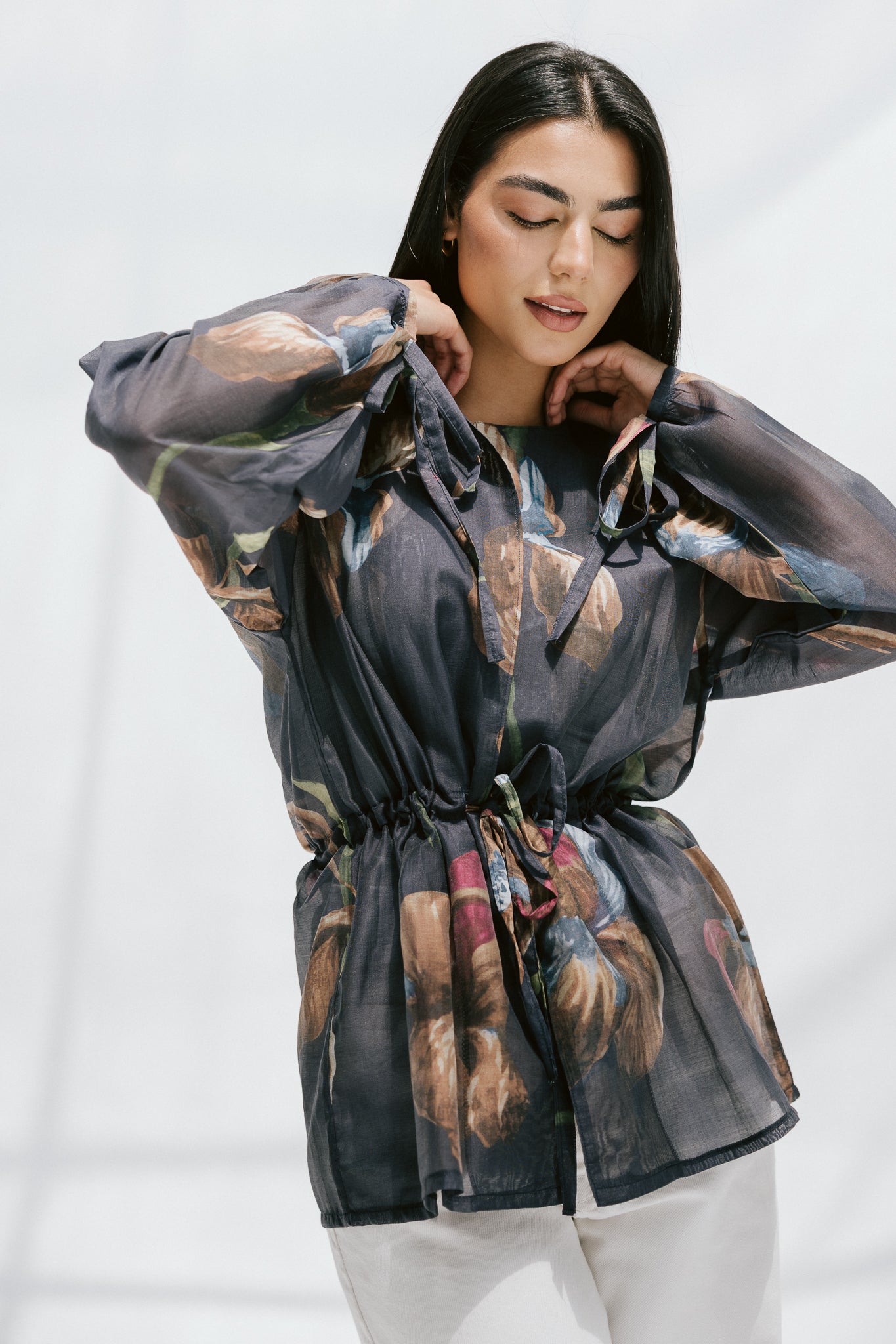 Jardin Blouse in Midnight Navy