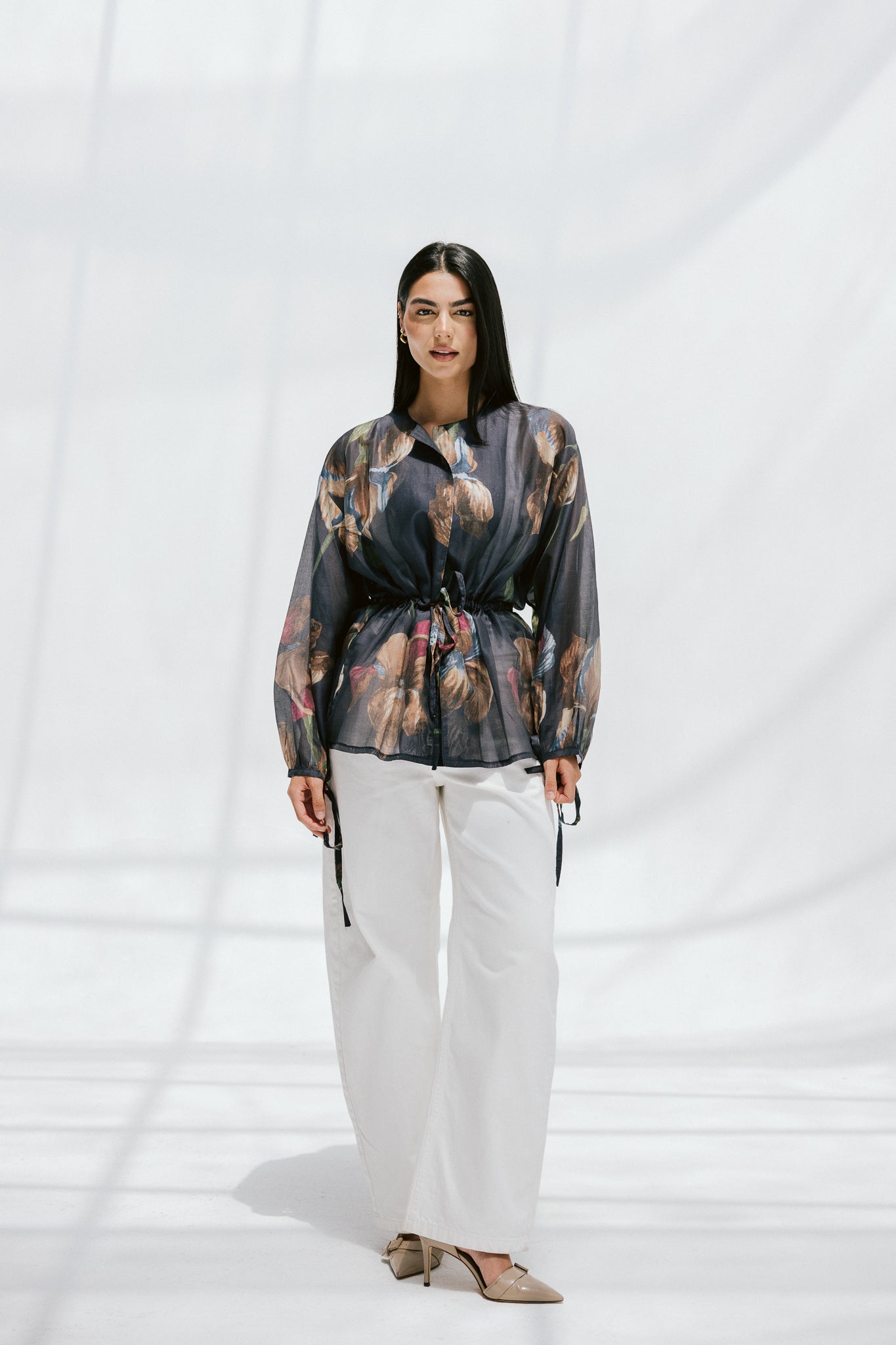 Jardin Blouse in Midnight Navy