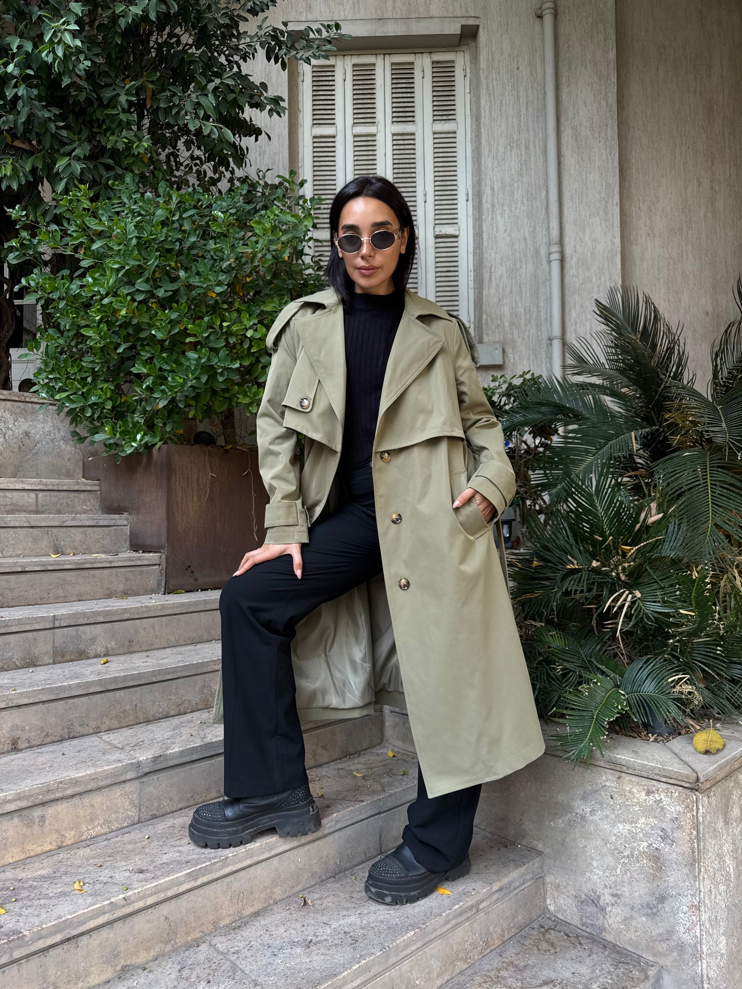 The Classic Edit Trench in Olive