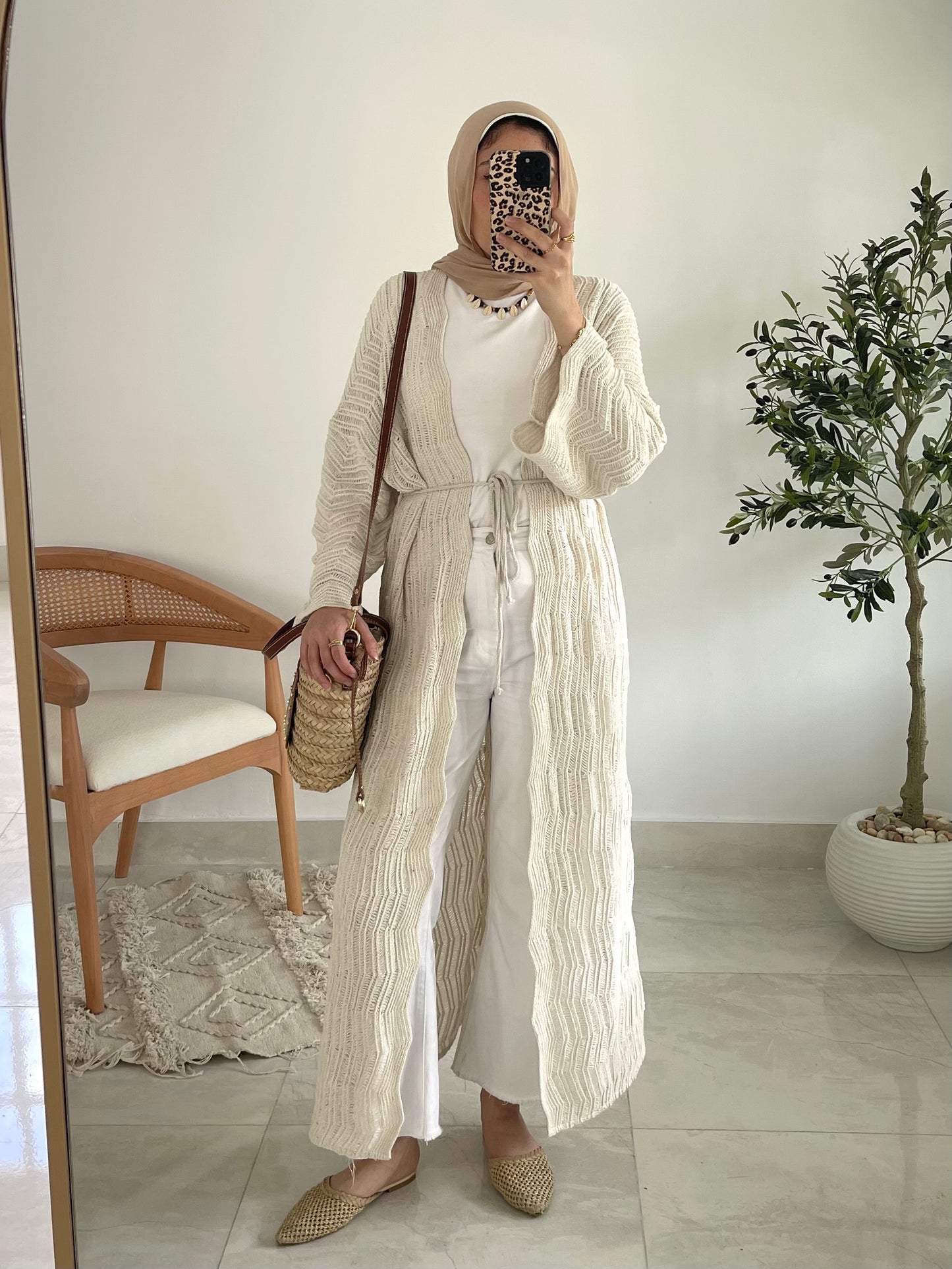 KnotWave Cardigan in Oat