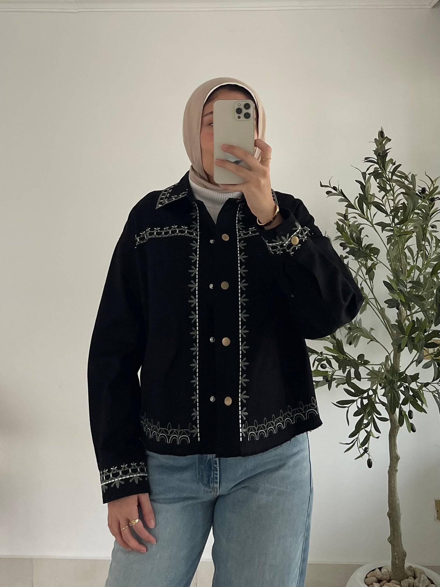 Riva Stitch Jacket in Black