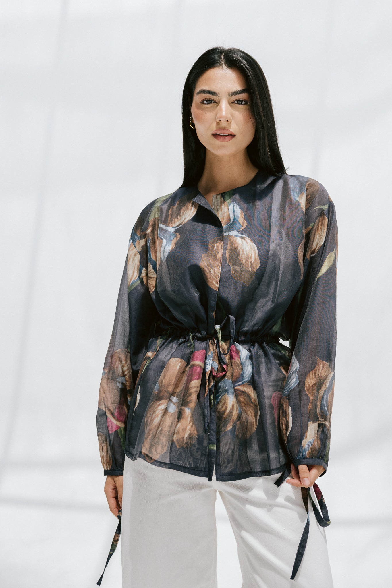 Jardin Blouse in Midnight Navy