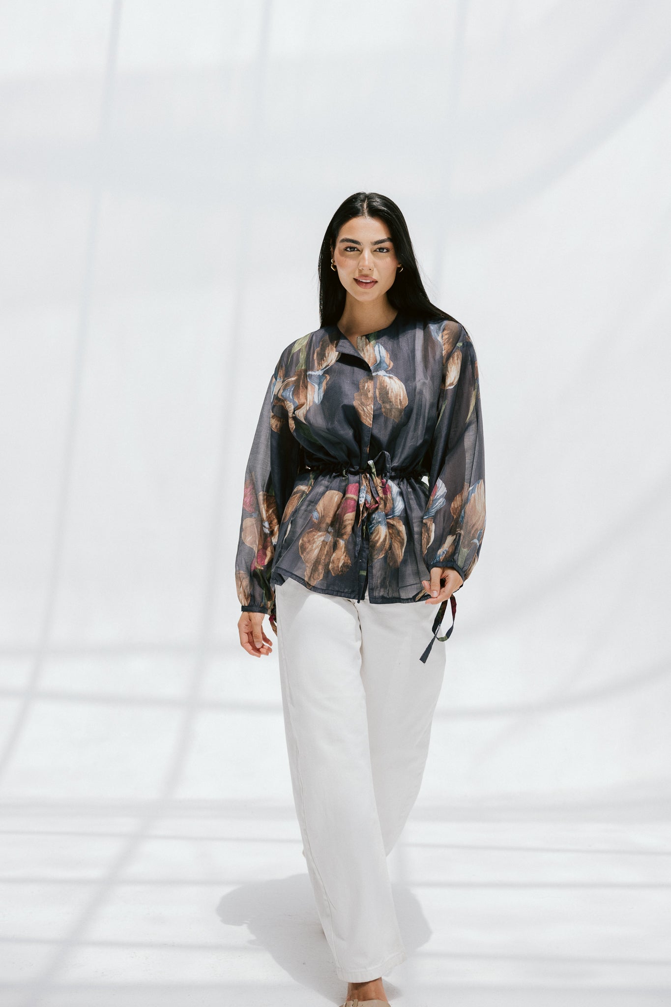Jardin Blouse in Midnight Navy