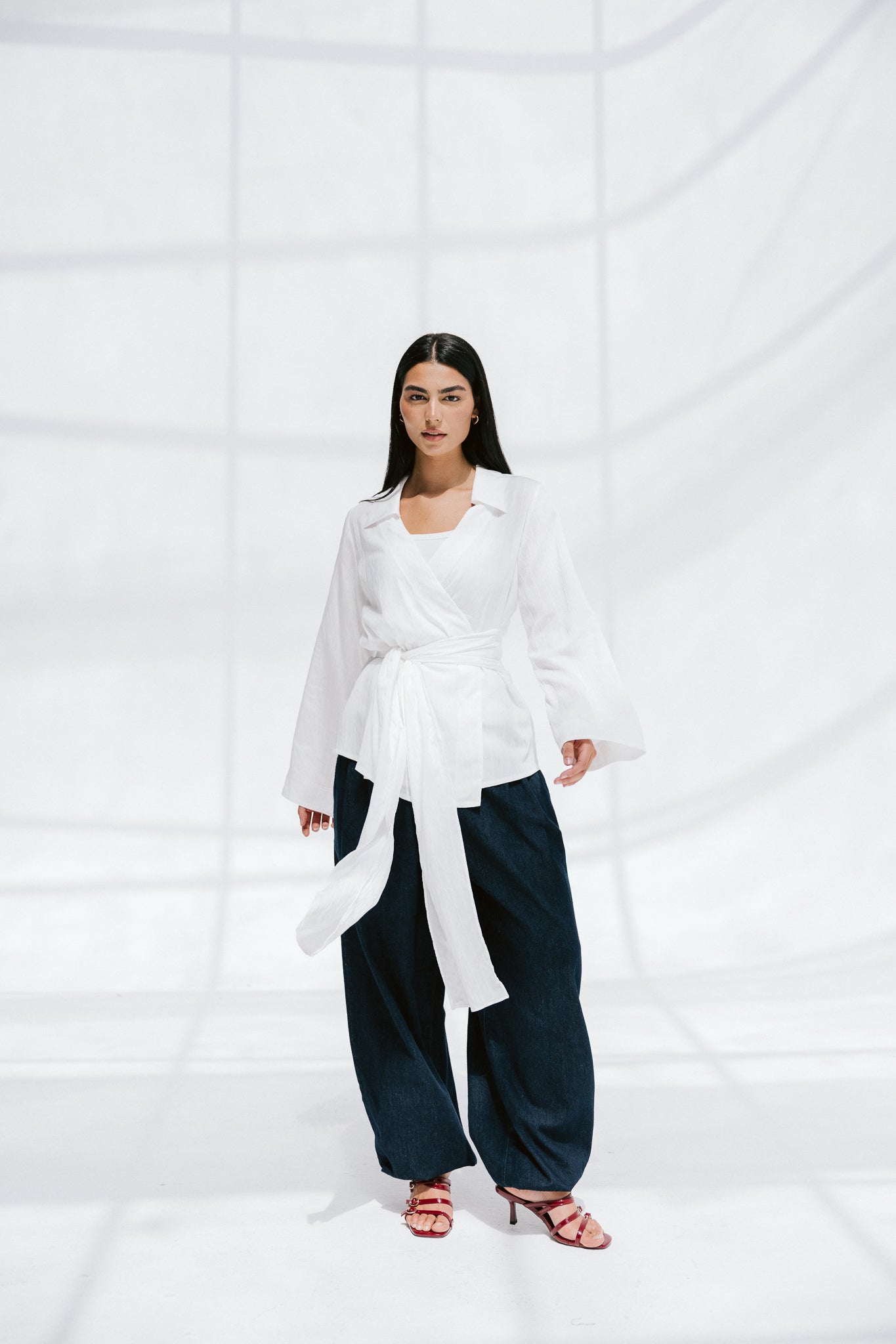 Soft Silhouette blouse in Milky