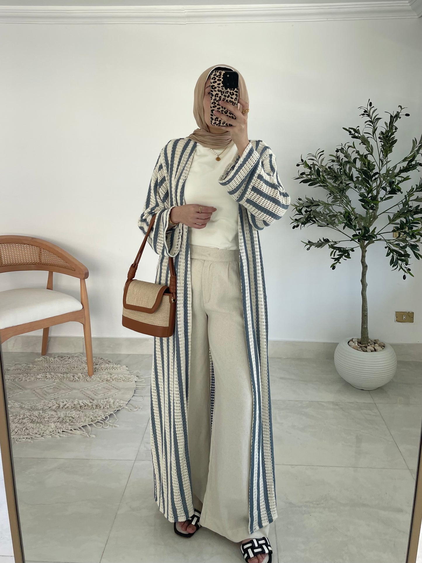 Blue Mist Striped Cardigan