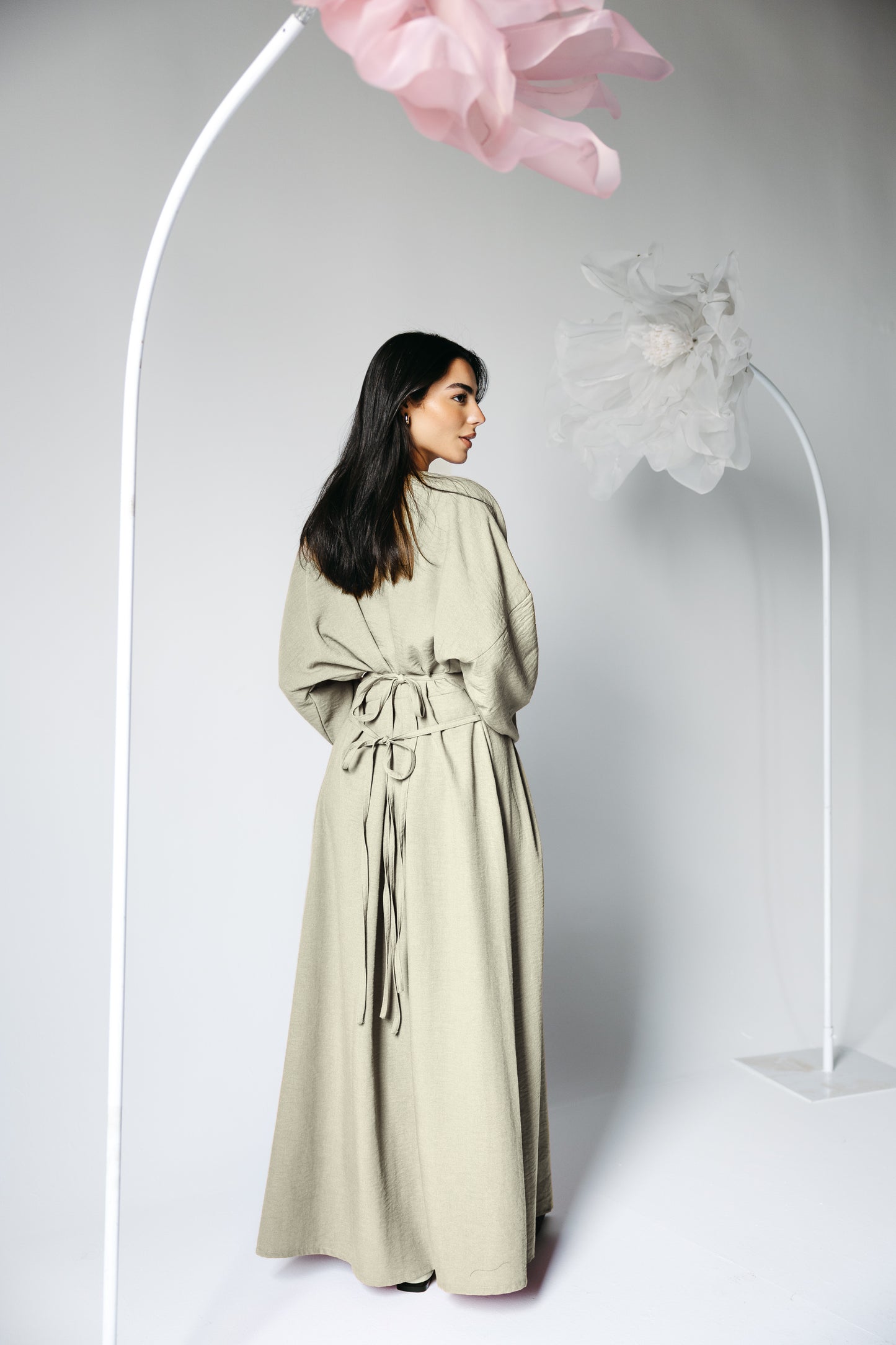 The Blossom Dress in Olive haze