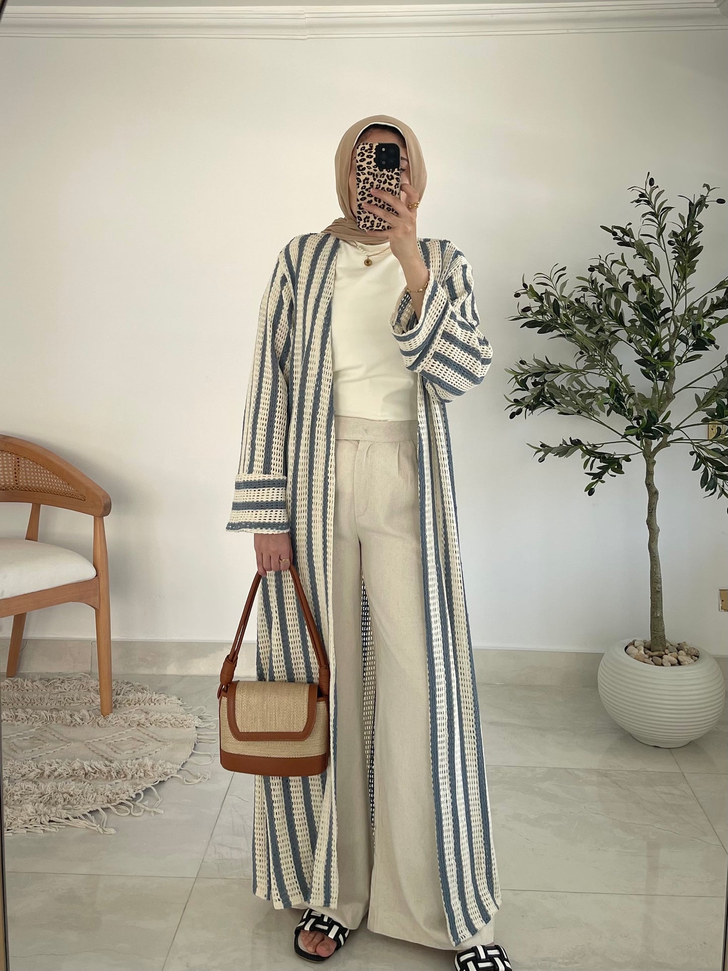 Blue Mist Striped Cardigan