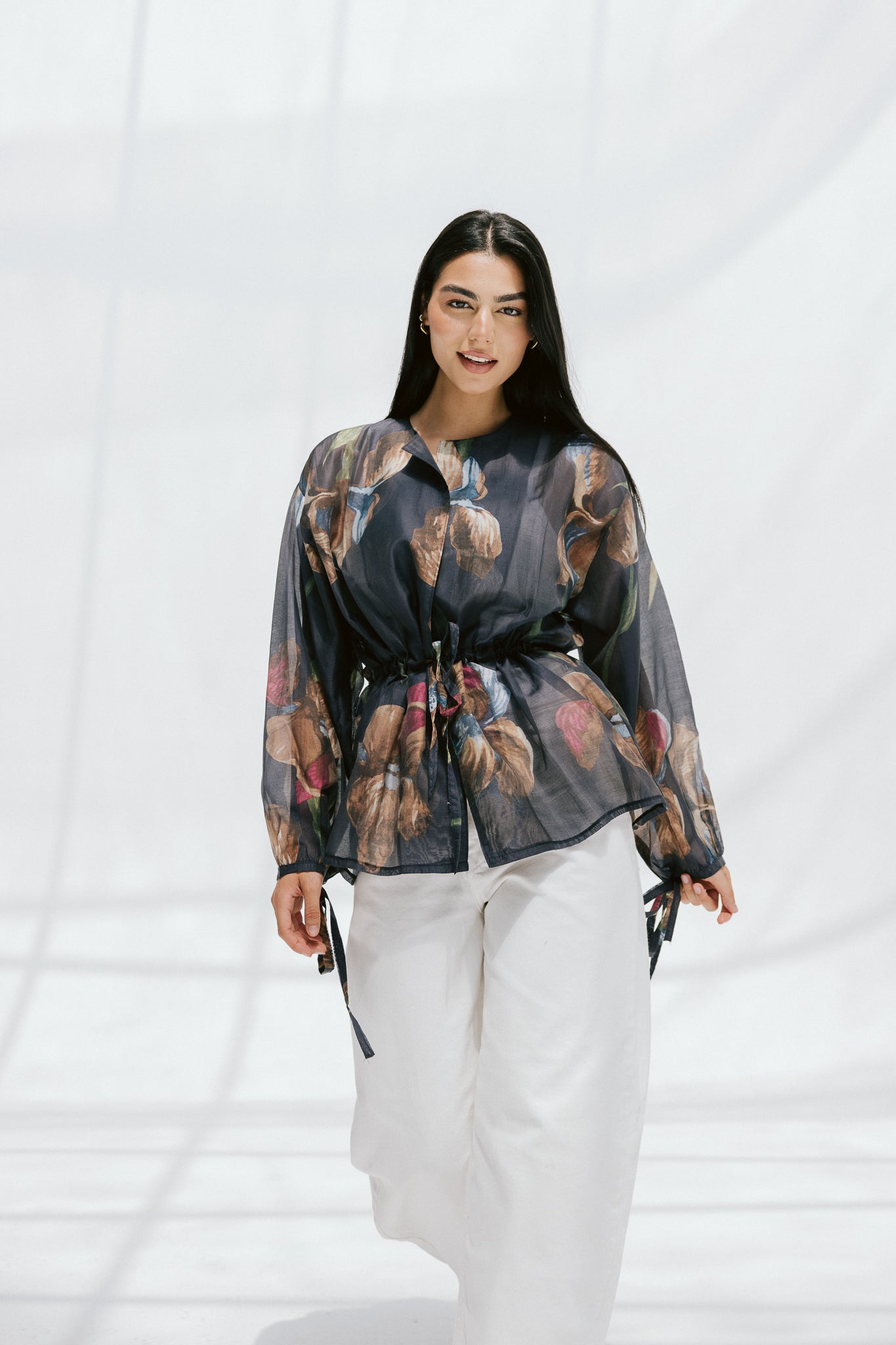 Jardin Blouse in Midnight Navy