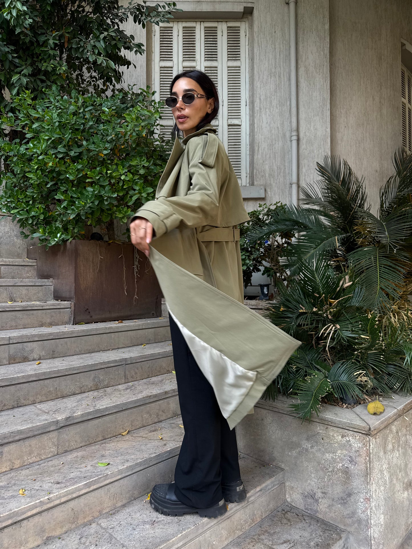 The Classic Edit Trench in Olive