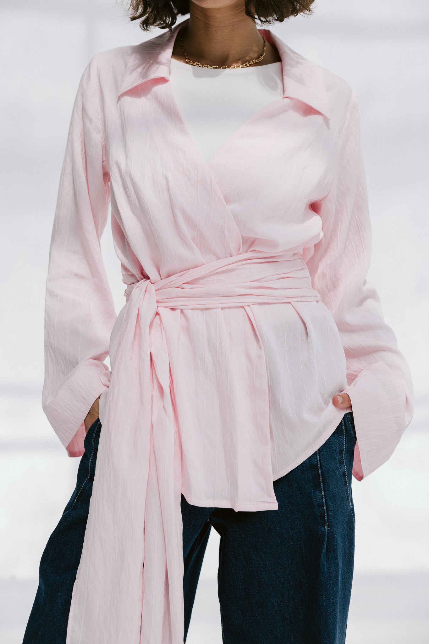 Soft Silhouette blouse in Rose Mist