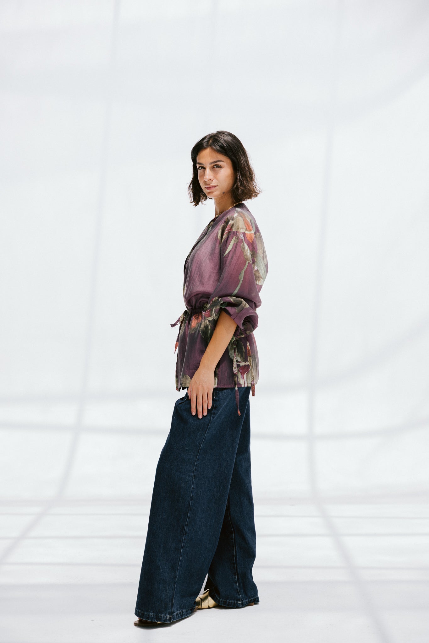 Jardin Blouse in Mulberry
