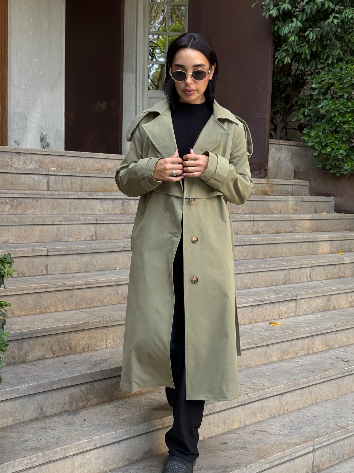 The Classic Edit Trench in Olive