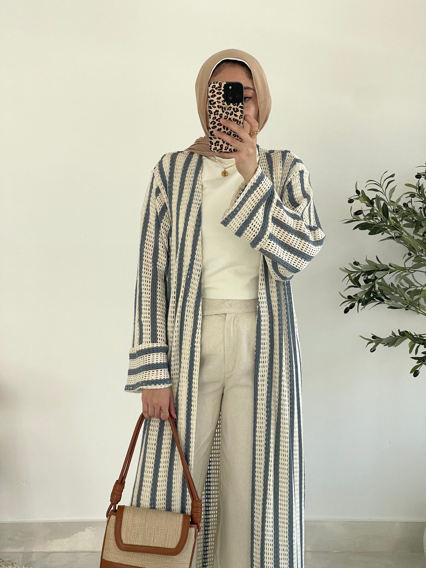 Blue Mist Striped Cardigan