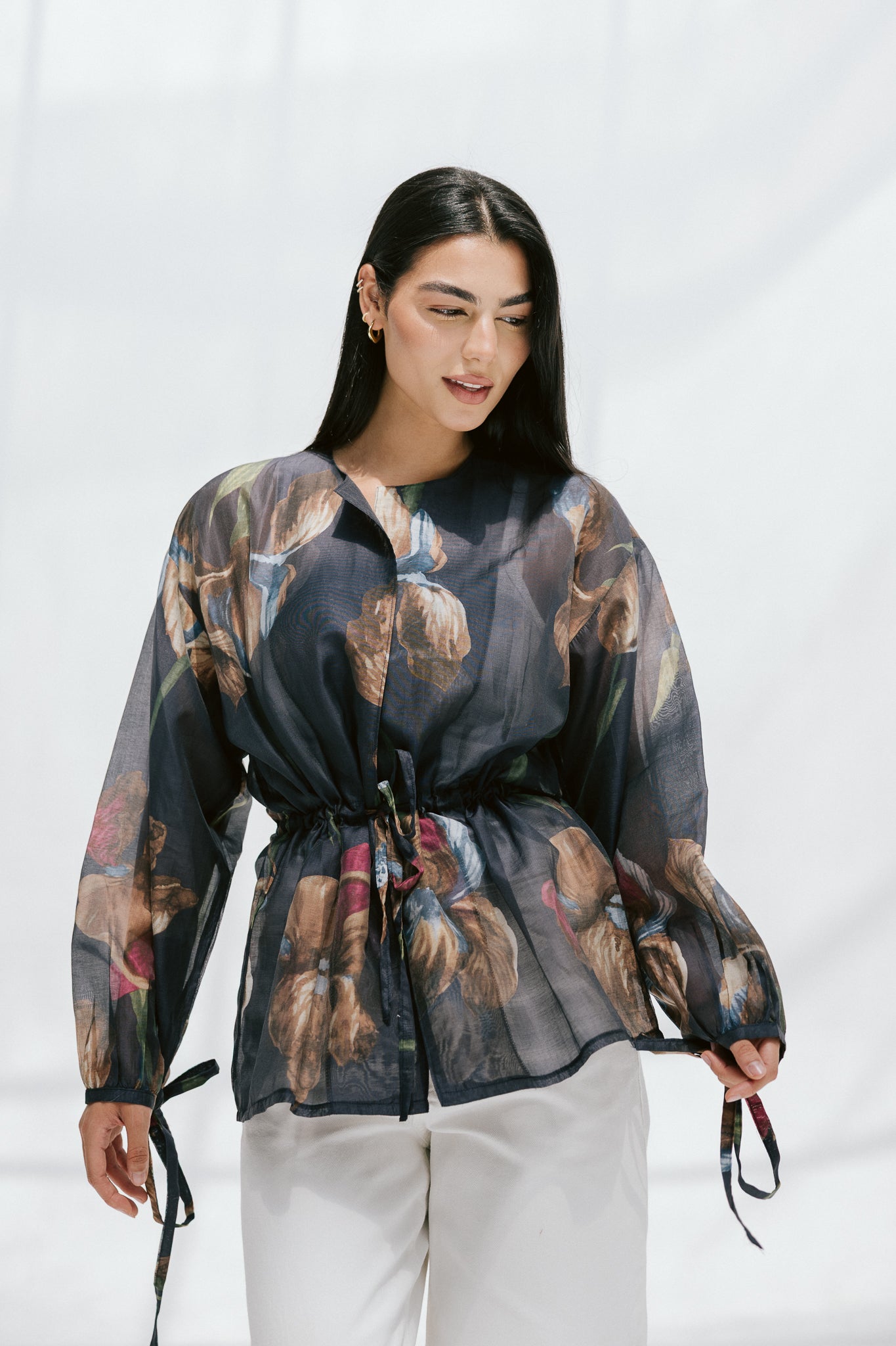 Jardin Blouse in Midnight Navy