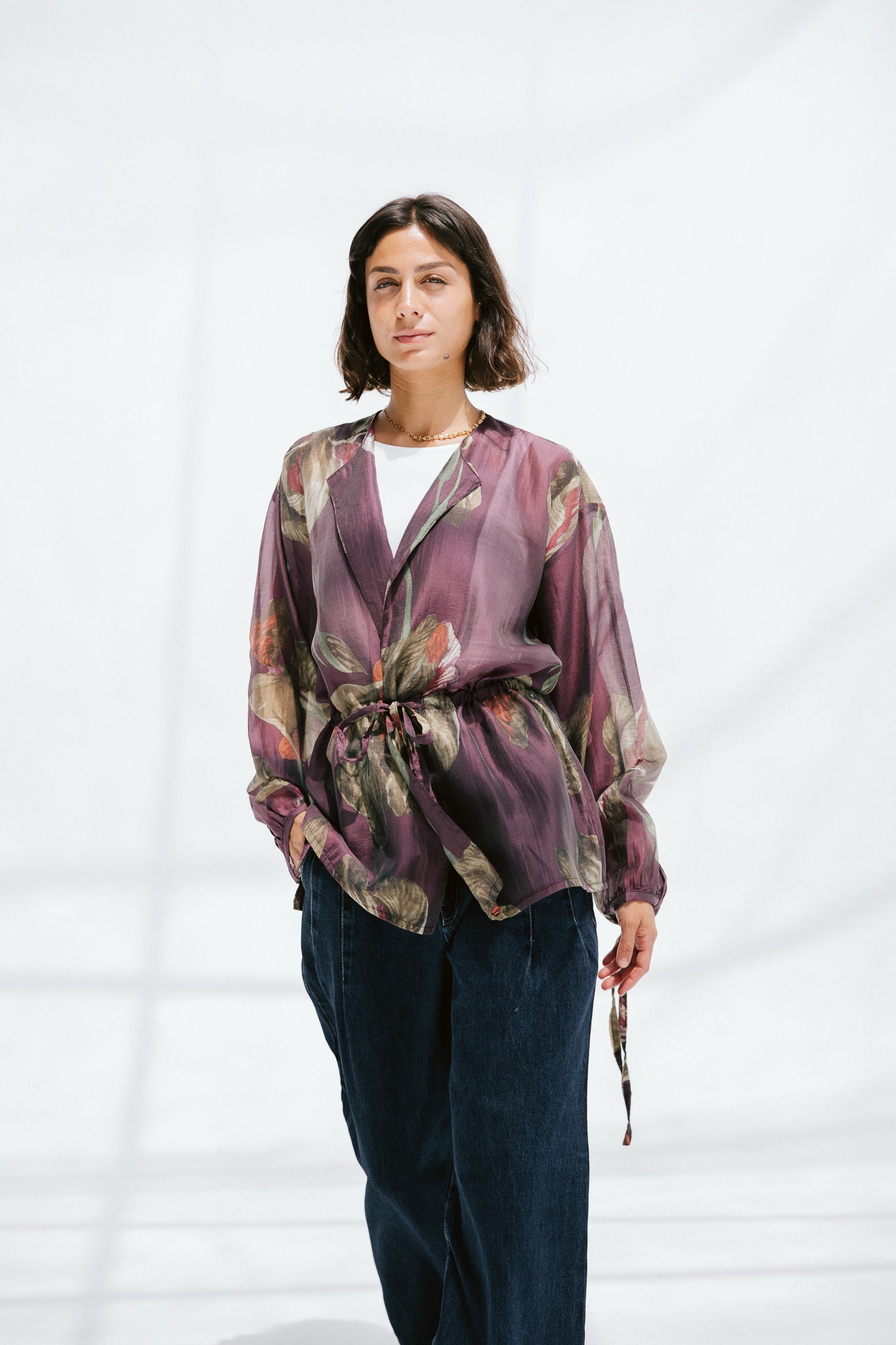 Jardin Blouse in Mulberry