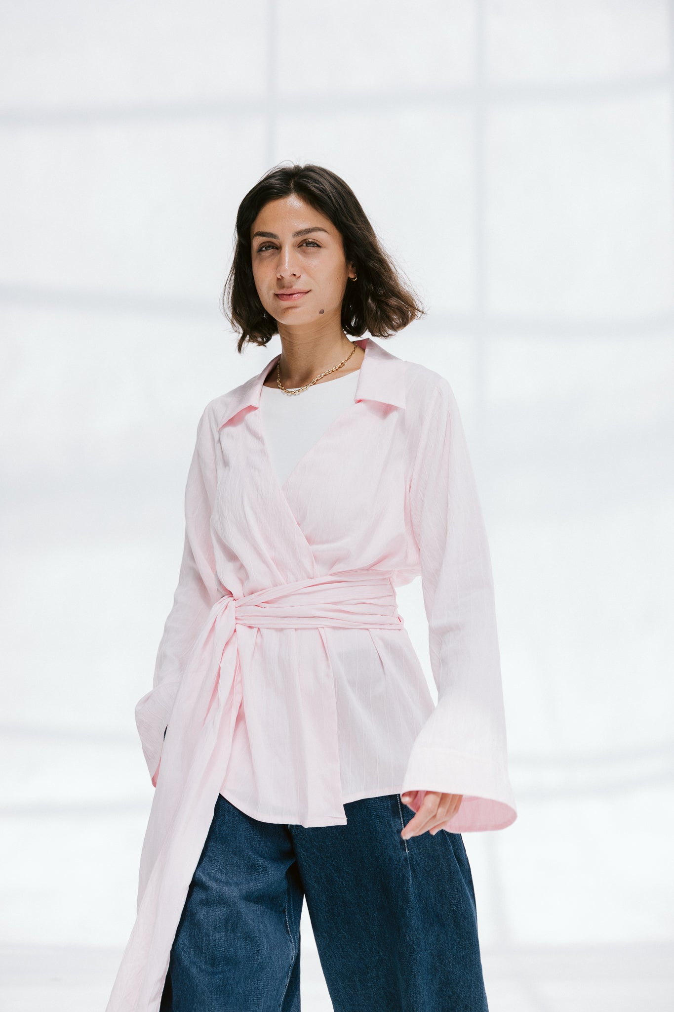 Soft Silhouette blouse in Rose Mist