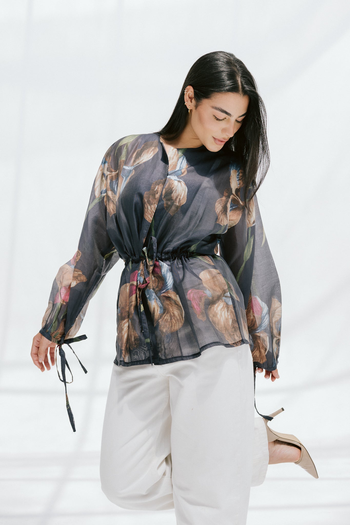 Jardin Blouse in Midnight Navy