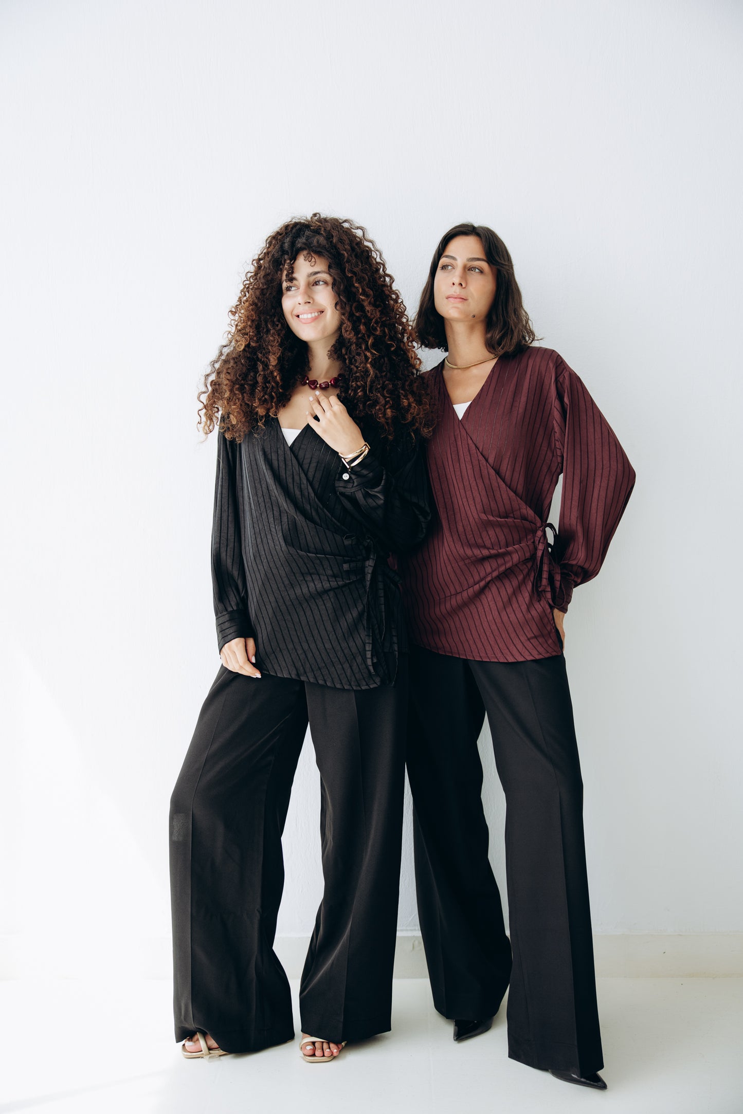 Glow Pleat Blouse in Black