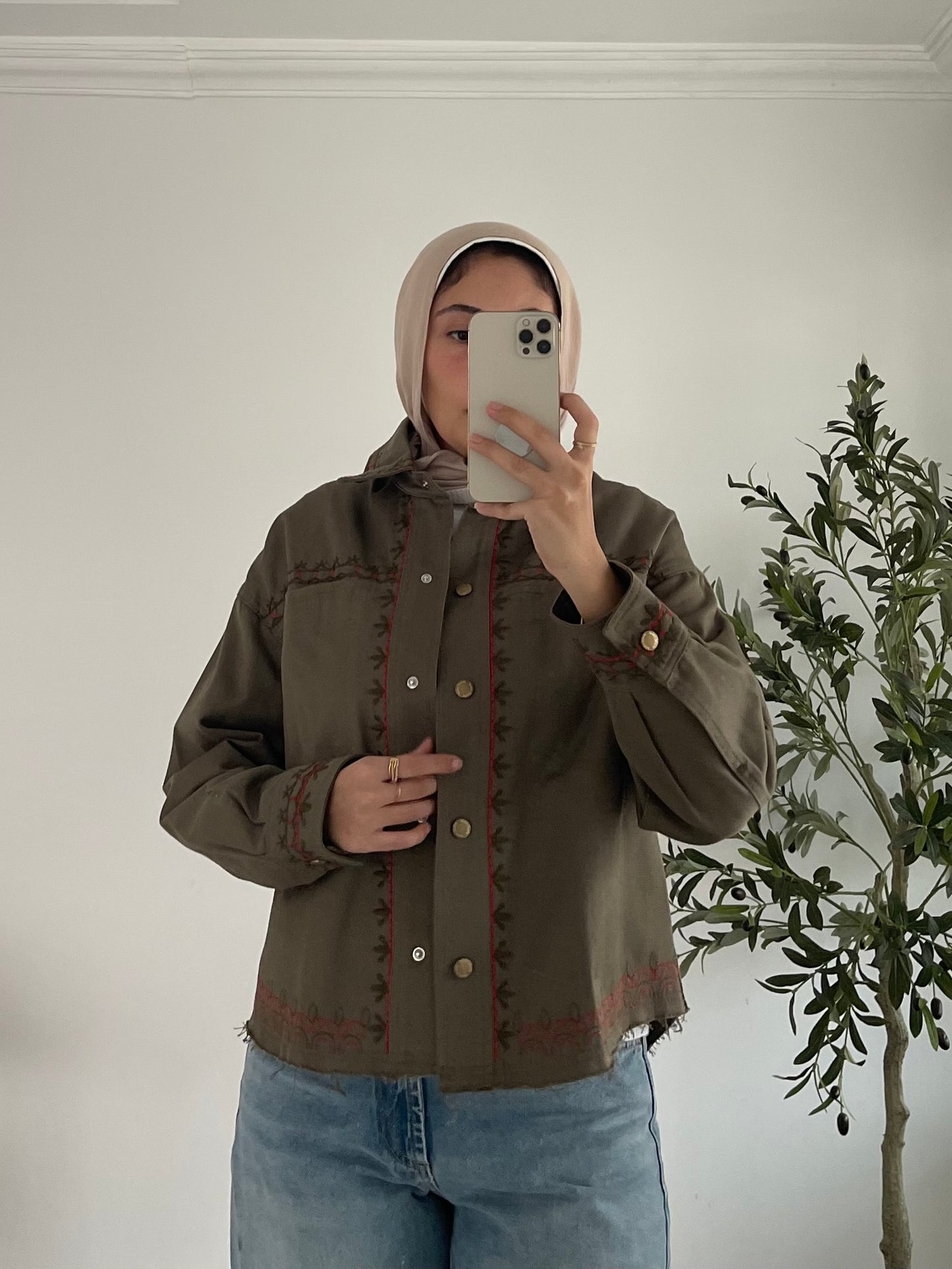 Riva Stitch Jacket in Olive