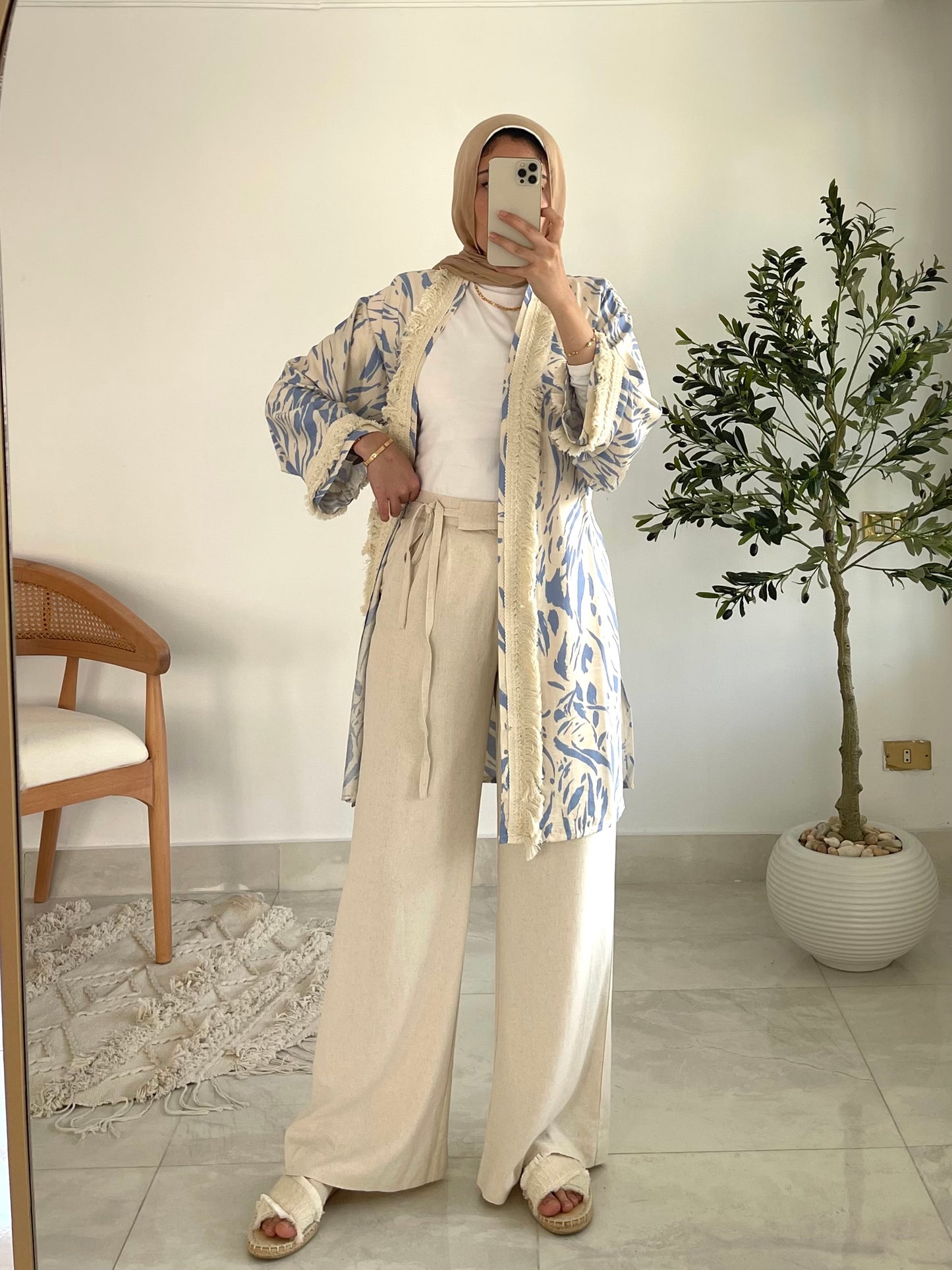 Linen Beige Pants