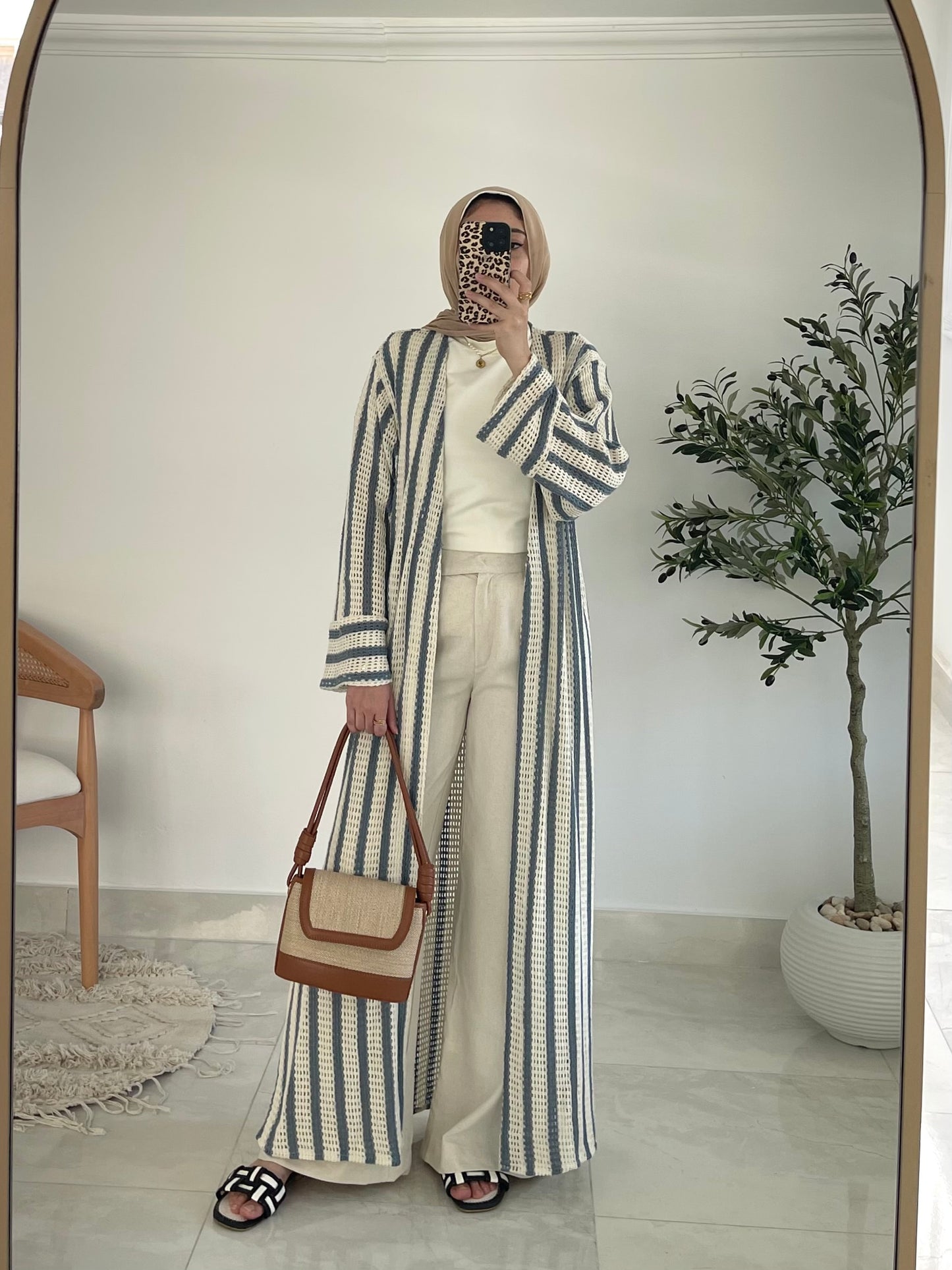 Blue Mist Striped Cardigan