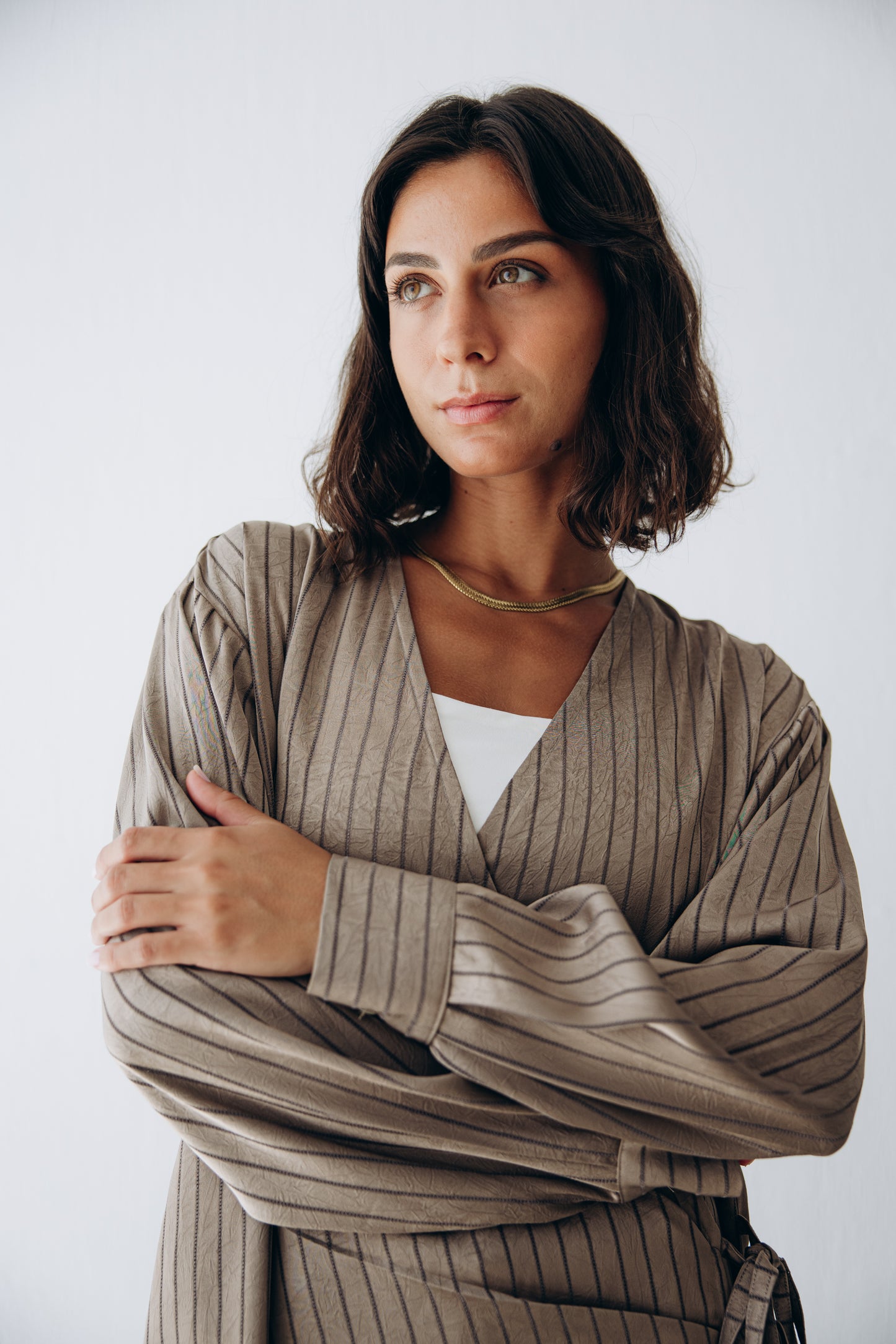 Glow Pleat Blouse in Olive