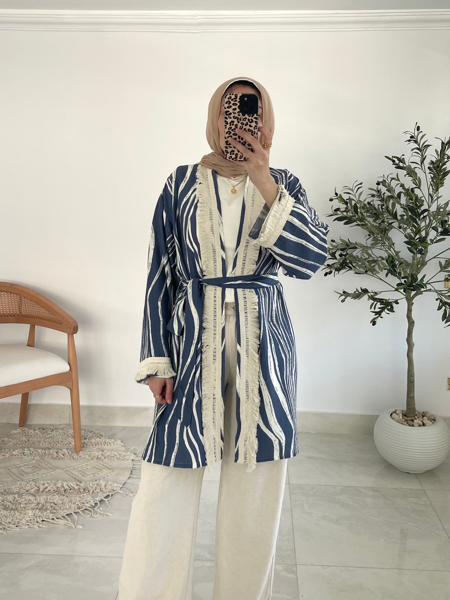 Oia Haze kimono in blue
