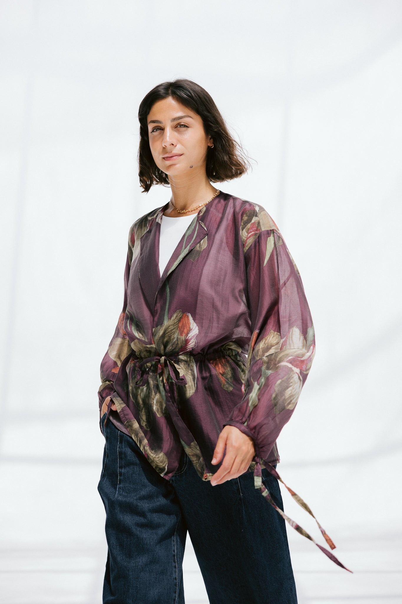 Jardin Blouse in Mulberry