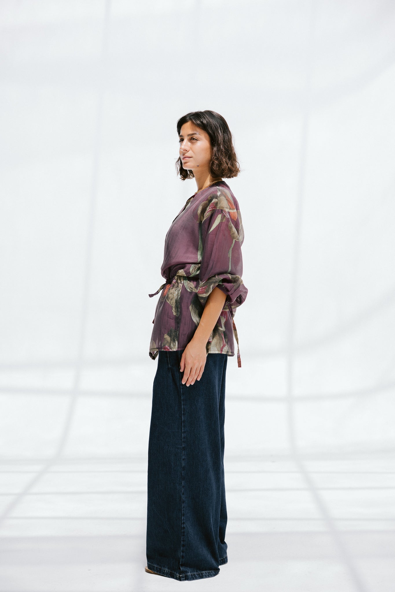 Jardin Blouse in Mulberry