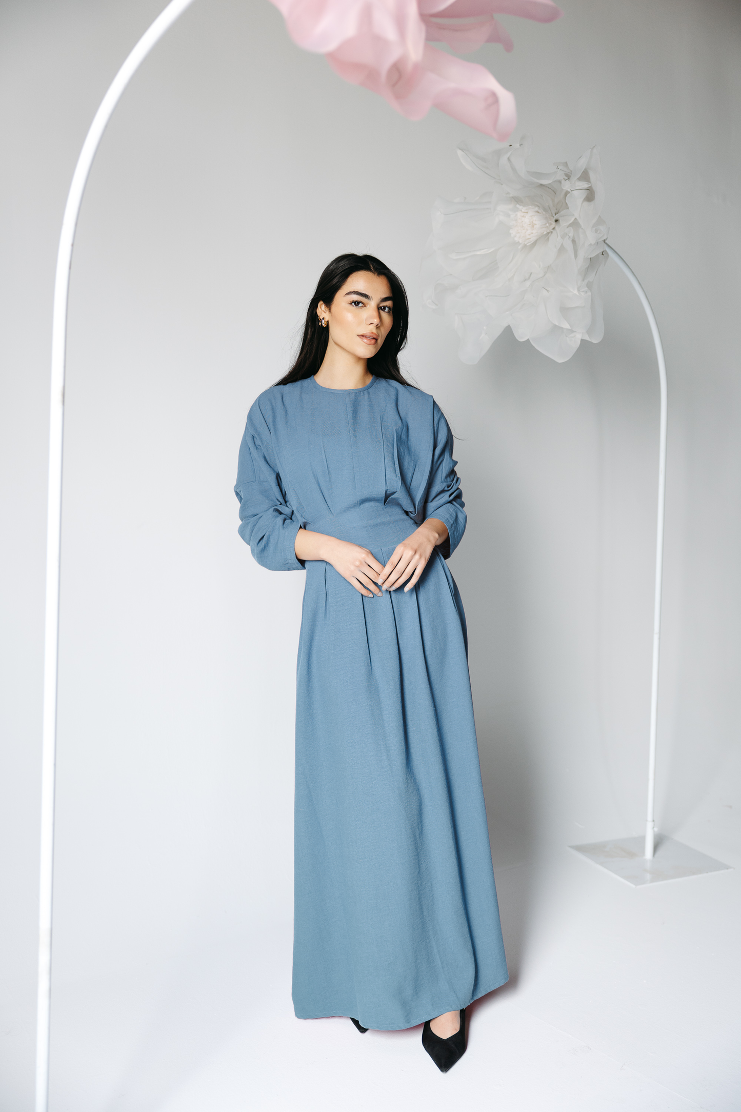 The Blossom Dress in Ocean Blue