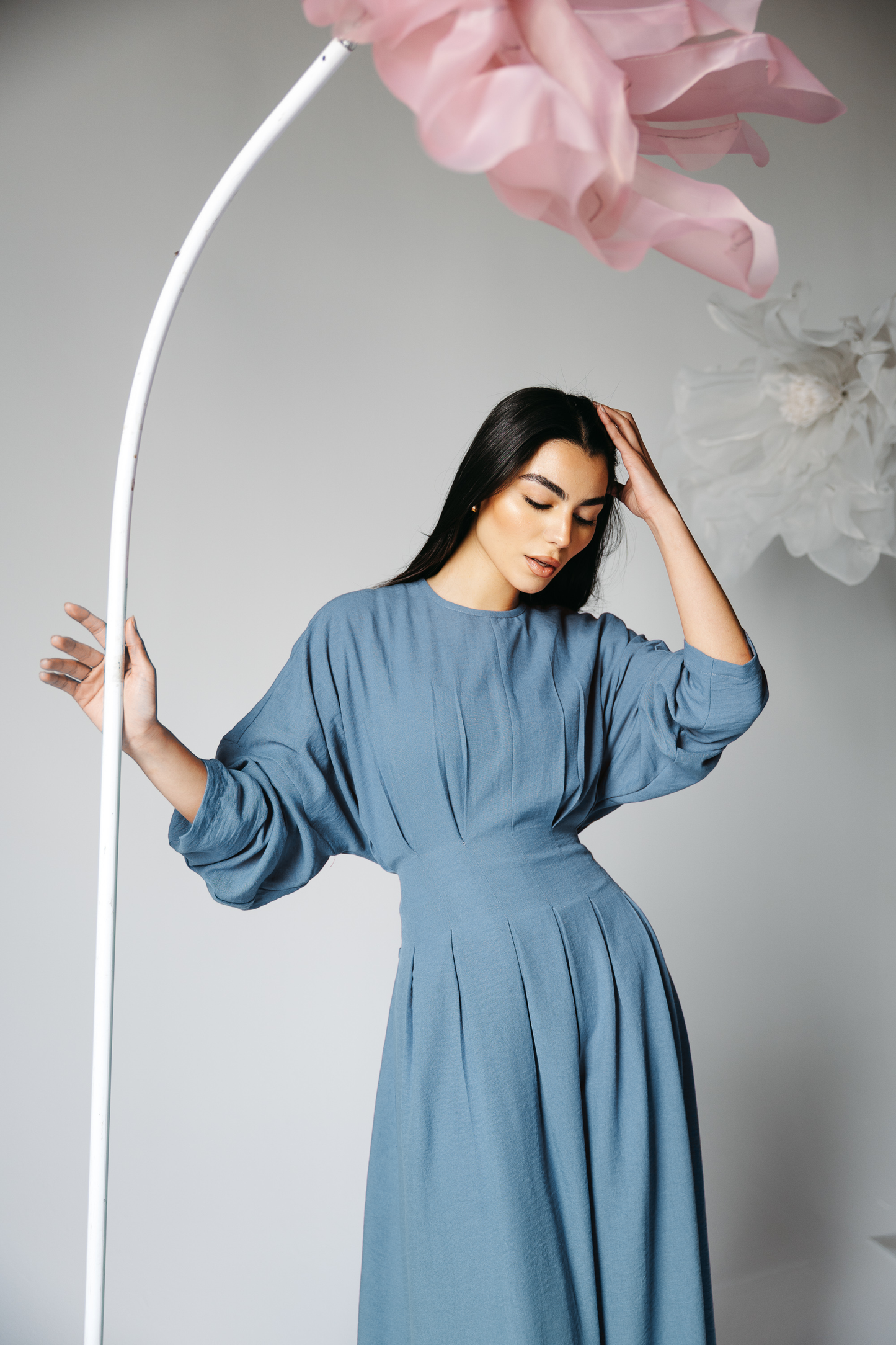 The Blossom Dress in Ocean Blue