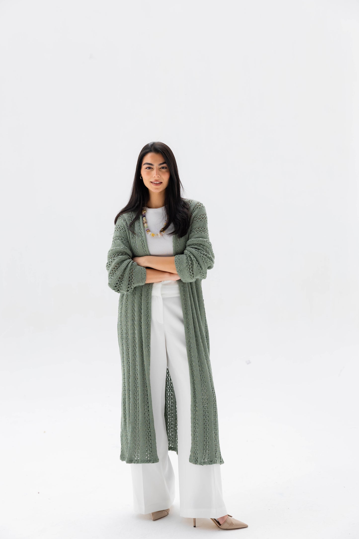 Softline Knit Cardigan in Sage