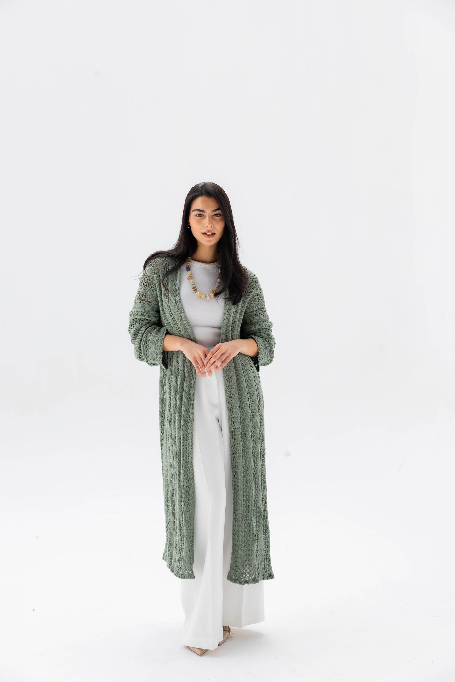 Softline Knit Cardigan in Sage