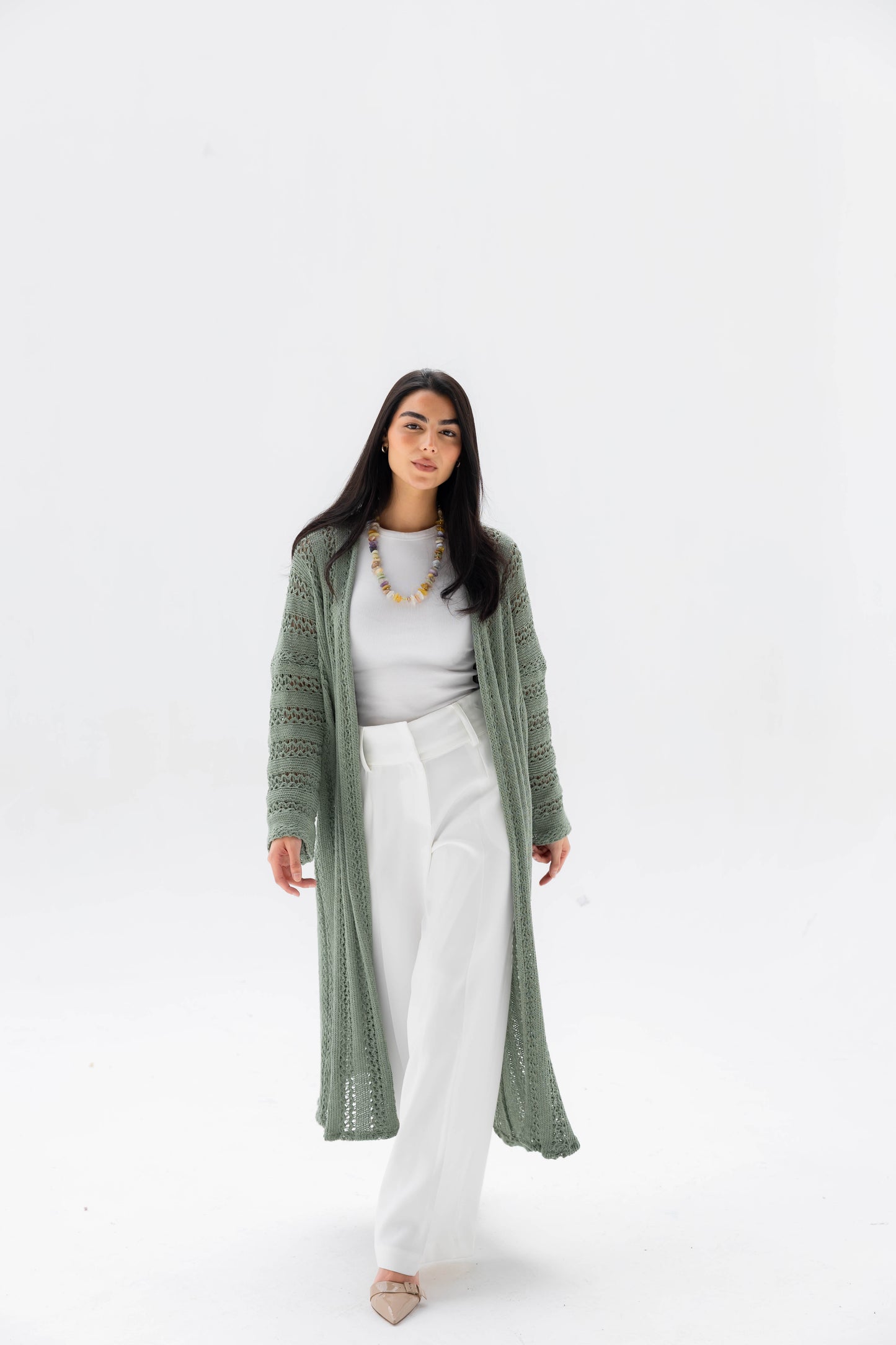 Softline Knit Cardigan in Sage