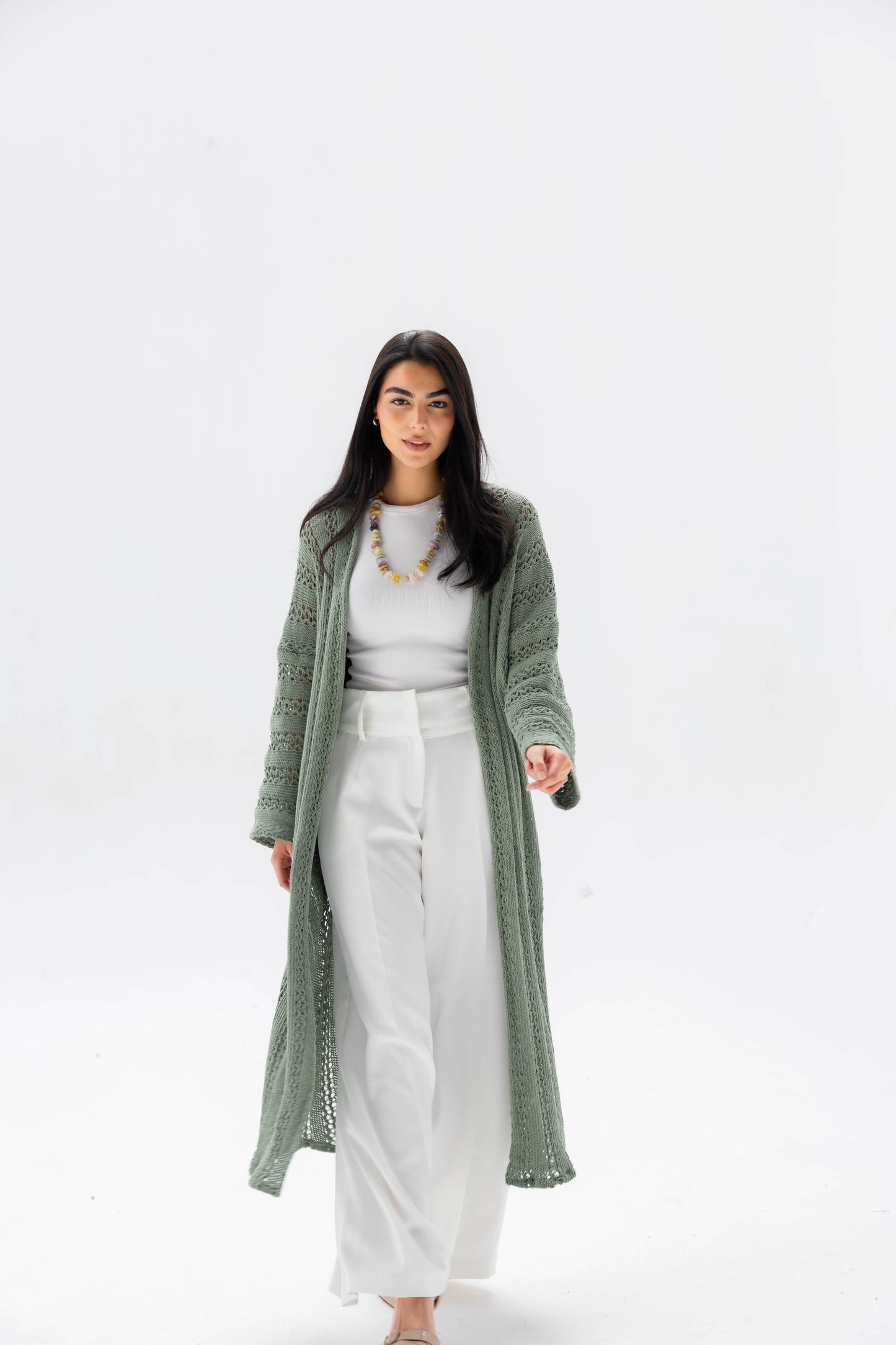 Softline Knit Cardigan in Sage
