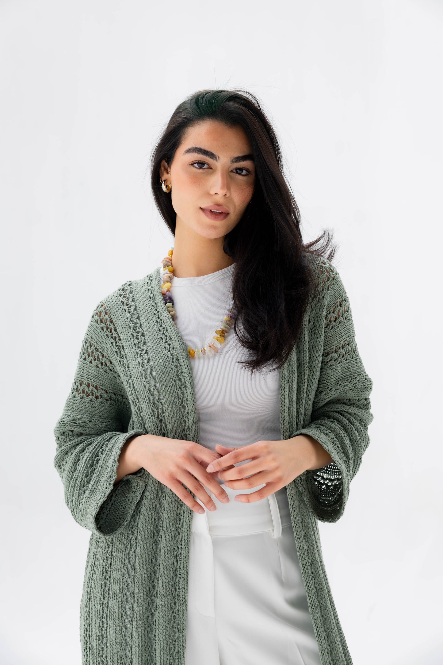 Softline Knit Cardigan in Sage
