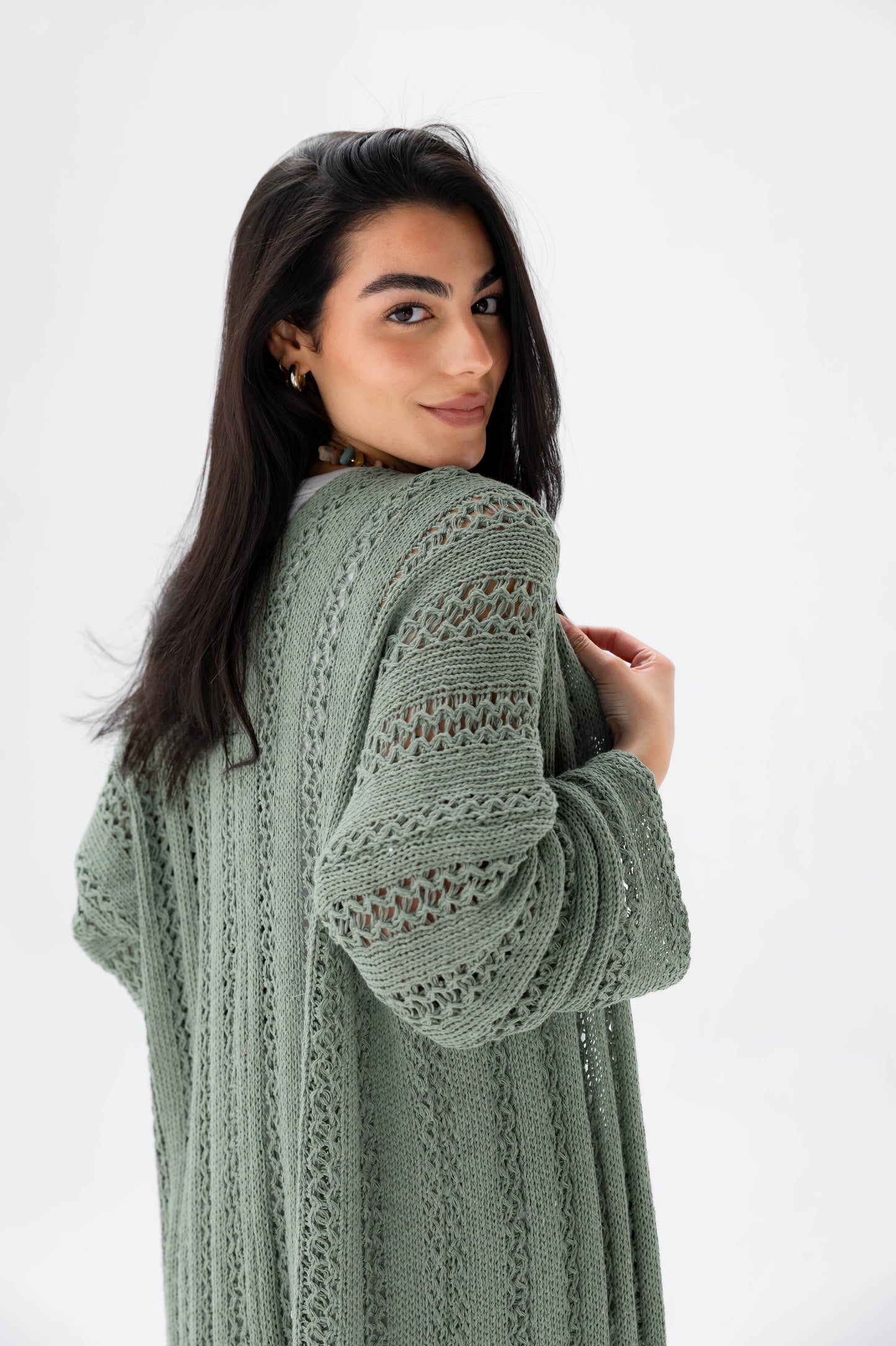Softline Knit Cardigan in Sage
