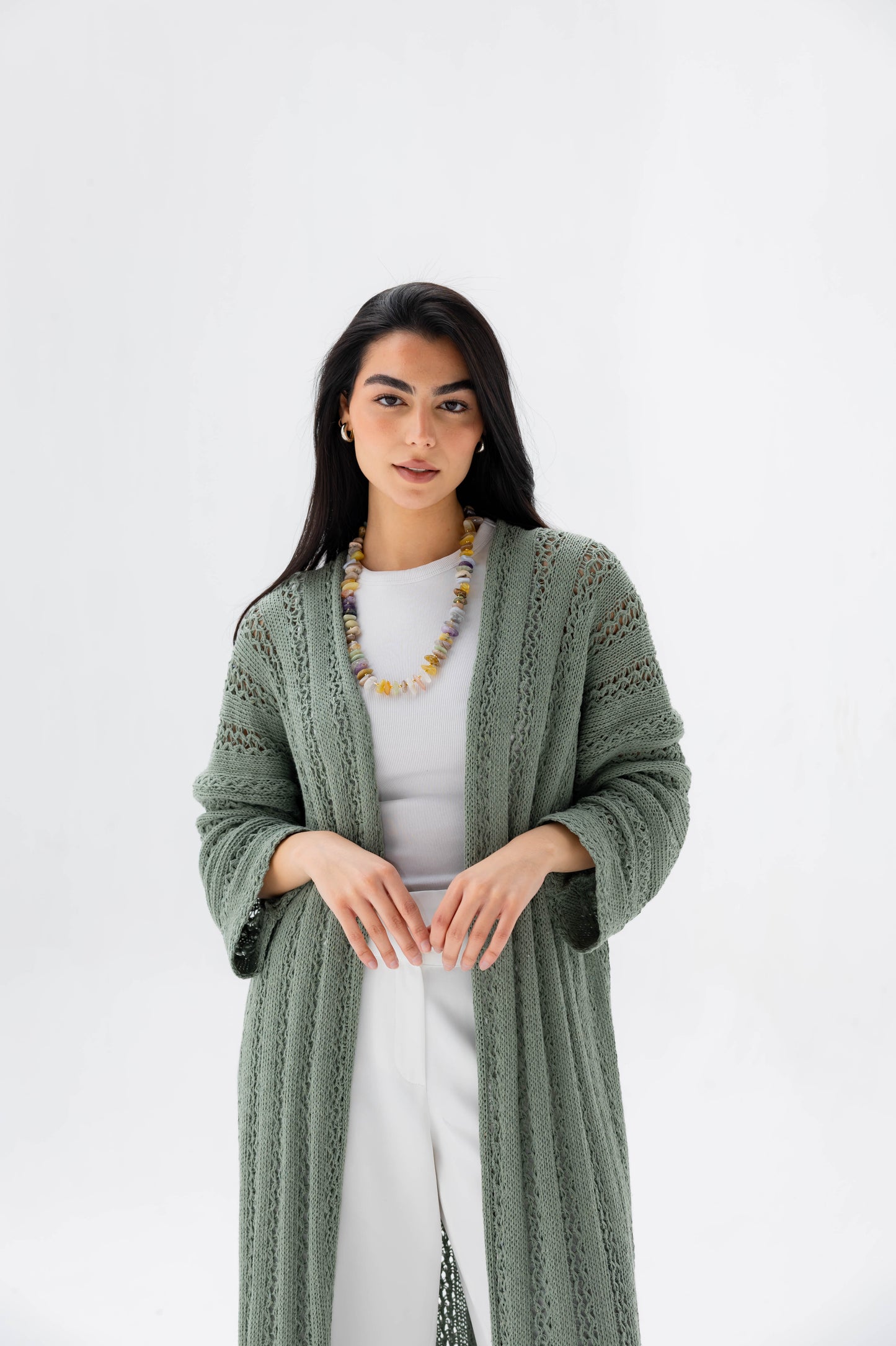 Softline Knit Cardigan in Sage