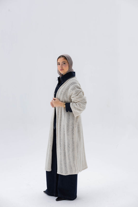 Softline Knit Cardigan in Cream