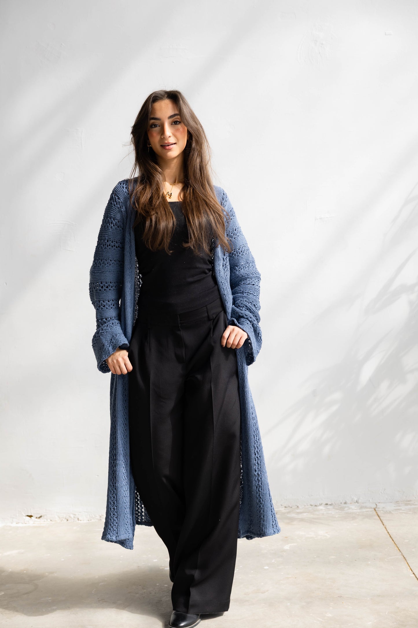 Softline Knit Cardigan in Blue