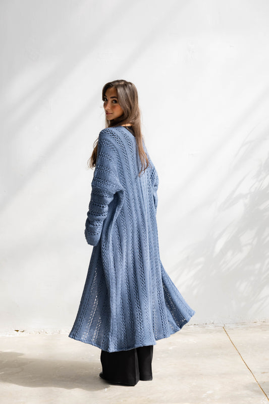 Softline Knit Cardigan in Blue