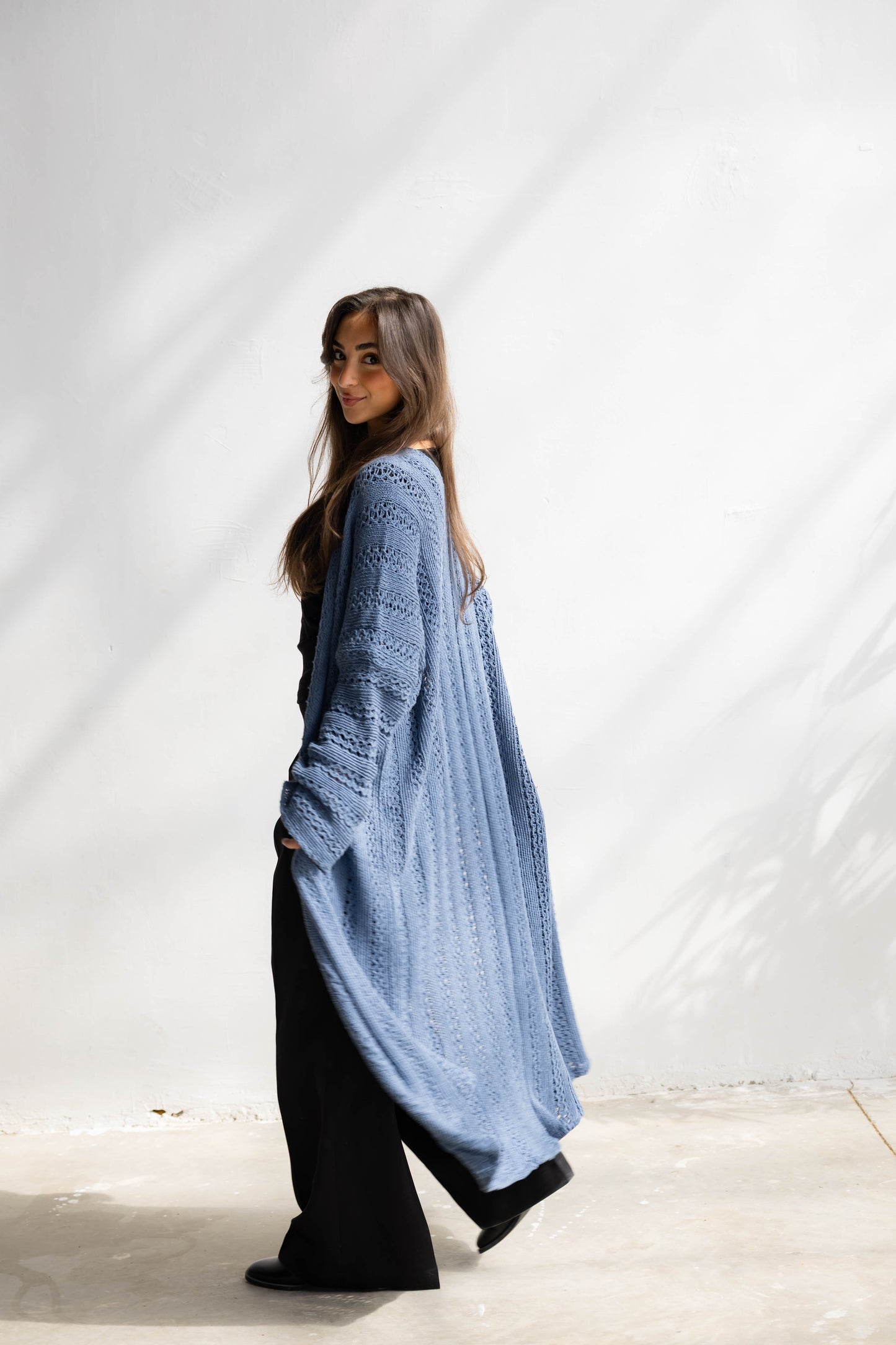 Softline Knit Cardigan in Blue