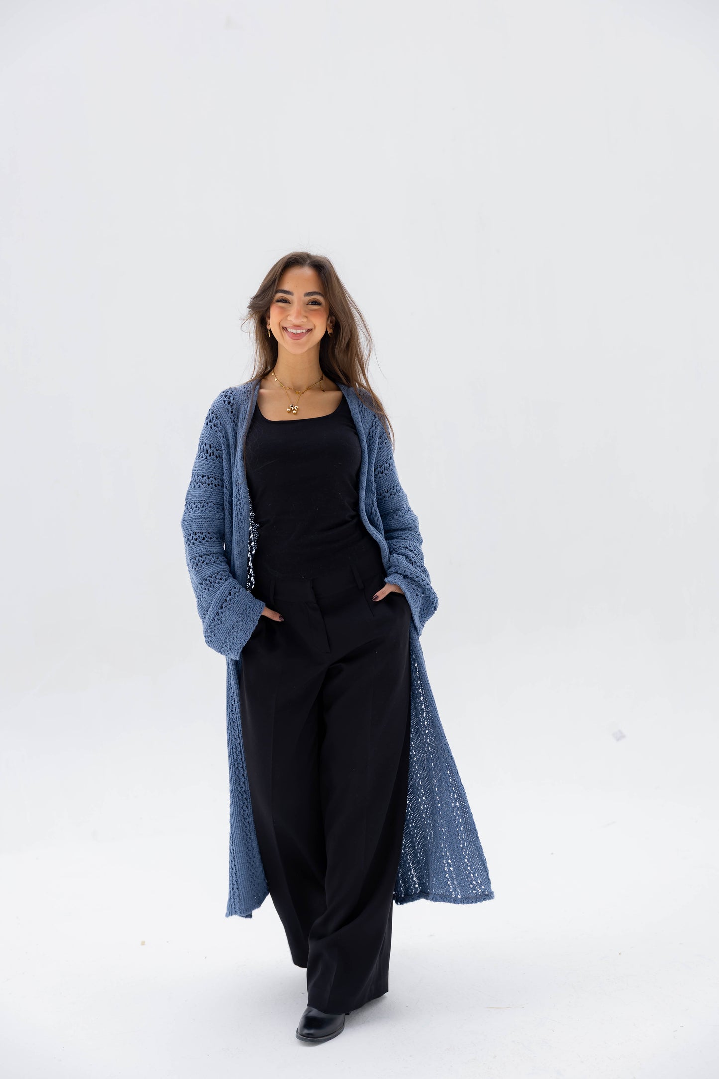 Softline Knit Cardigan in Blue