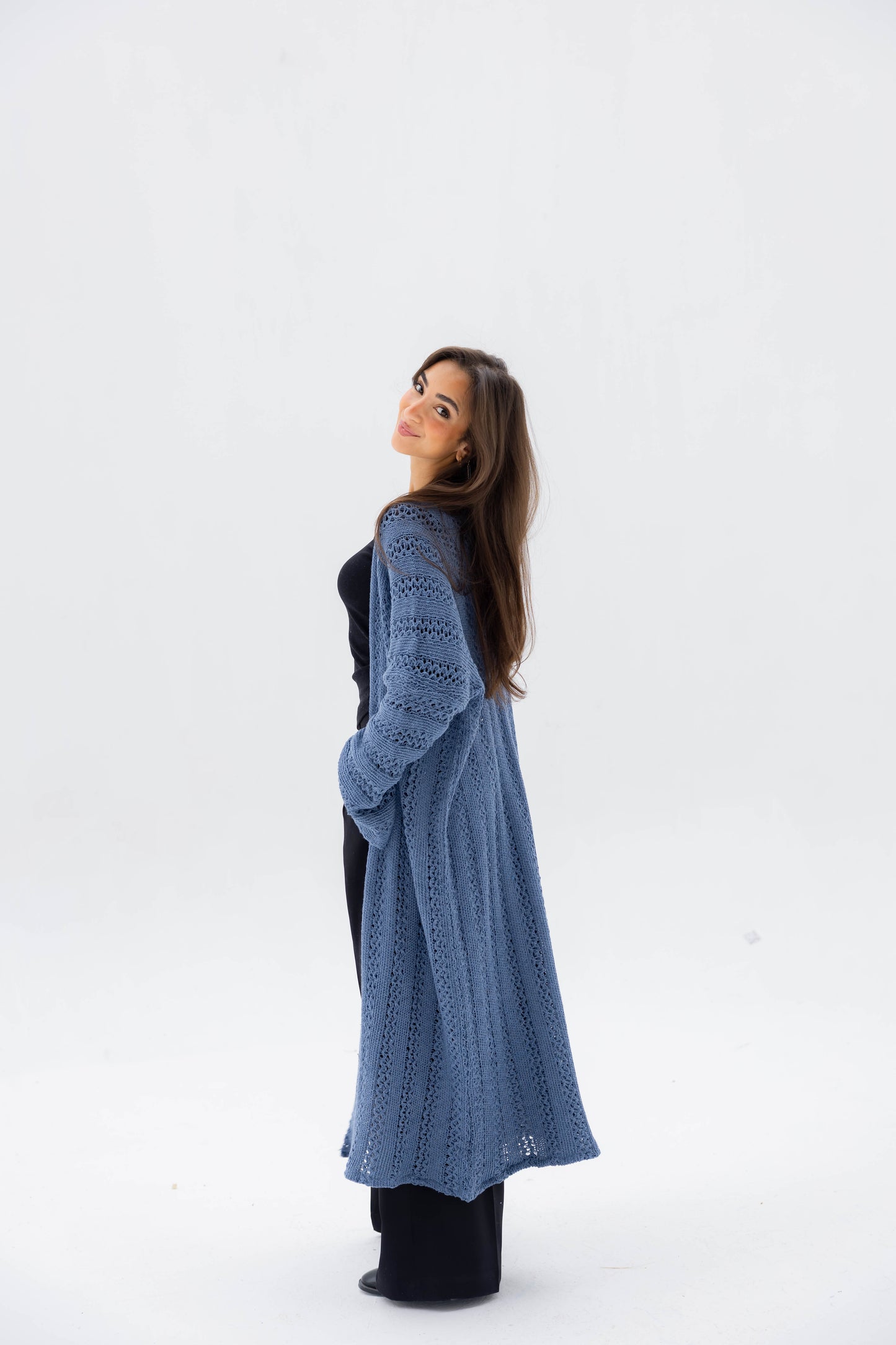 Softline Knit Cardigan in Blue
