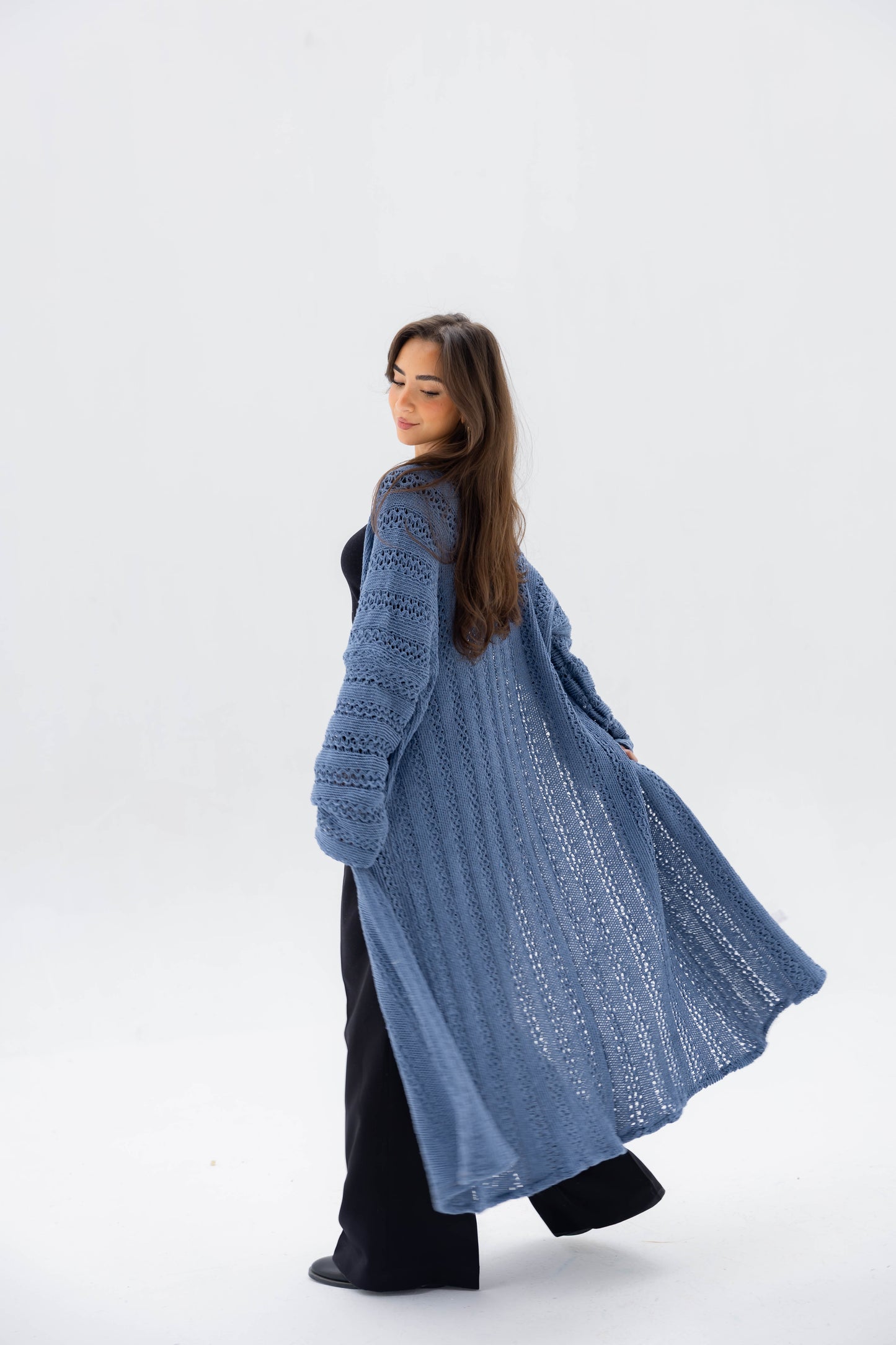 Softline Knit Cardigan in Blue