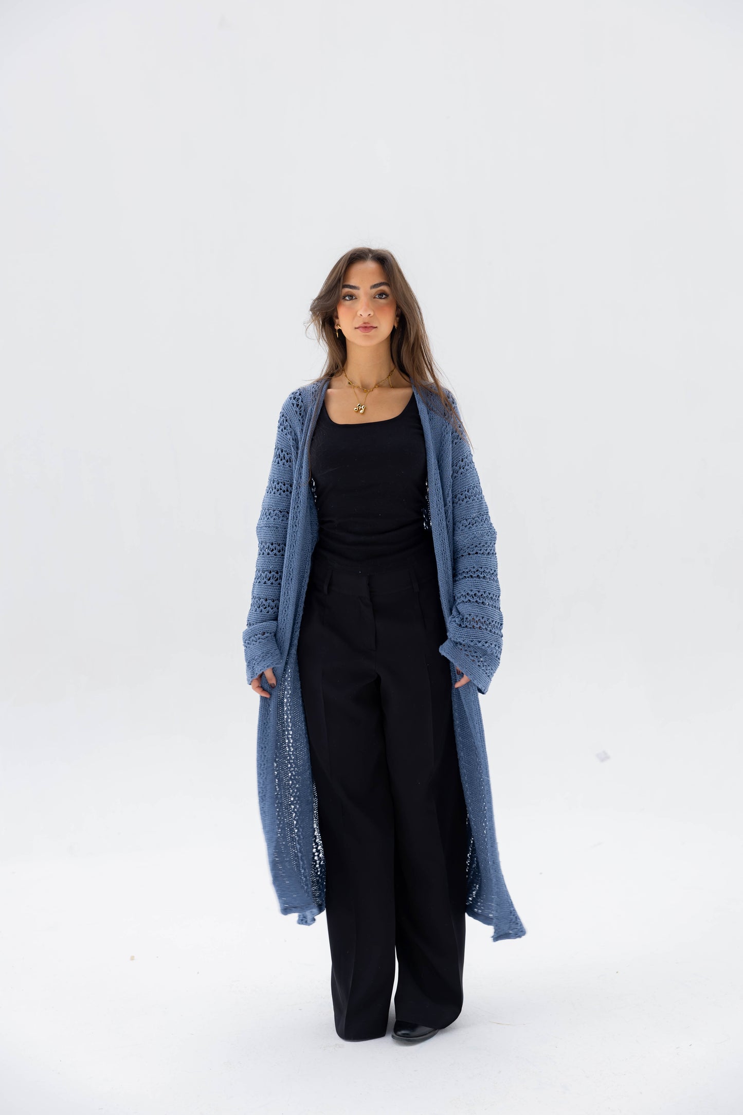 Softline Knit Cardigan in Blue