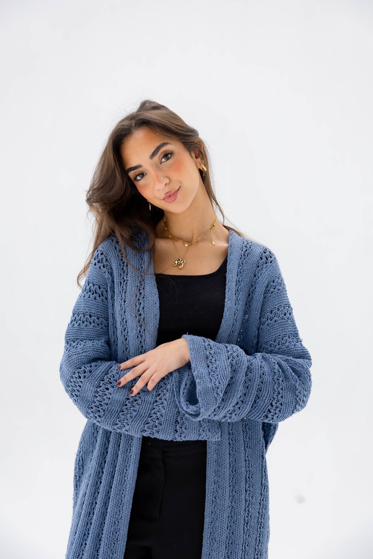 Softline Knit Cardigan in Blue