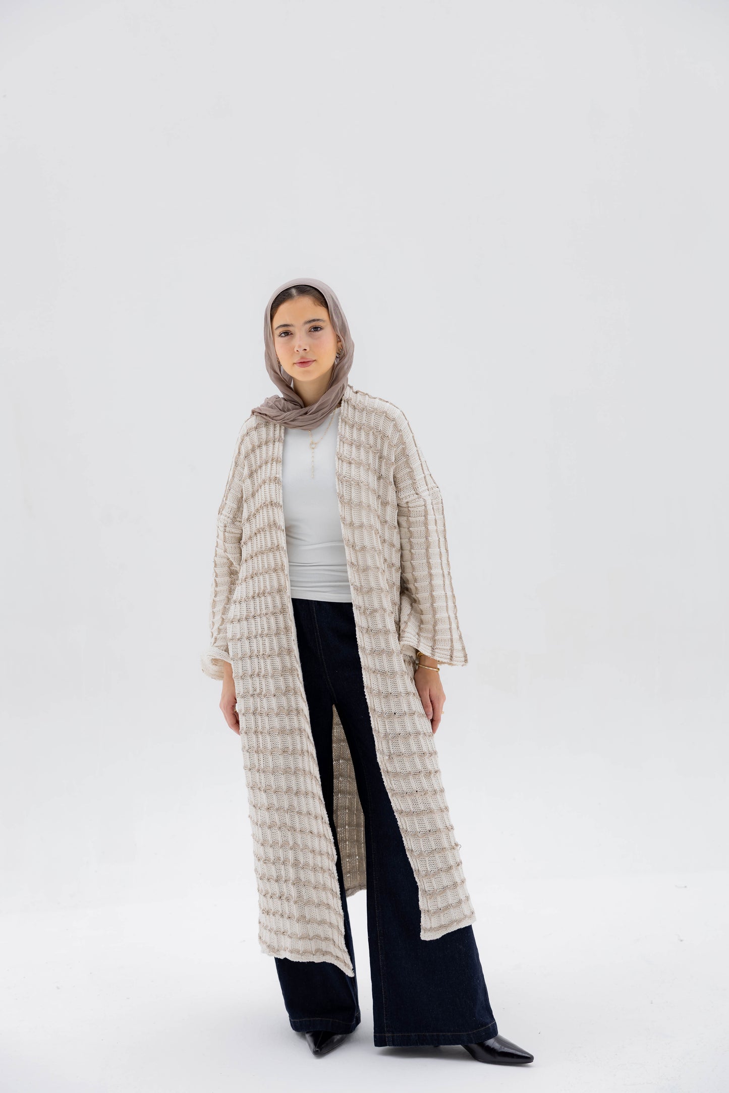 Horizon Glow Cardigan in Tan