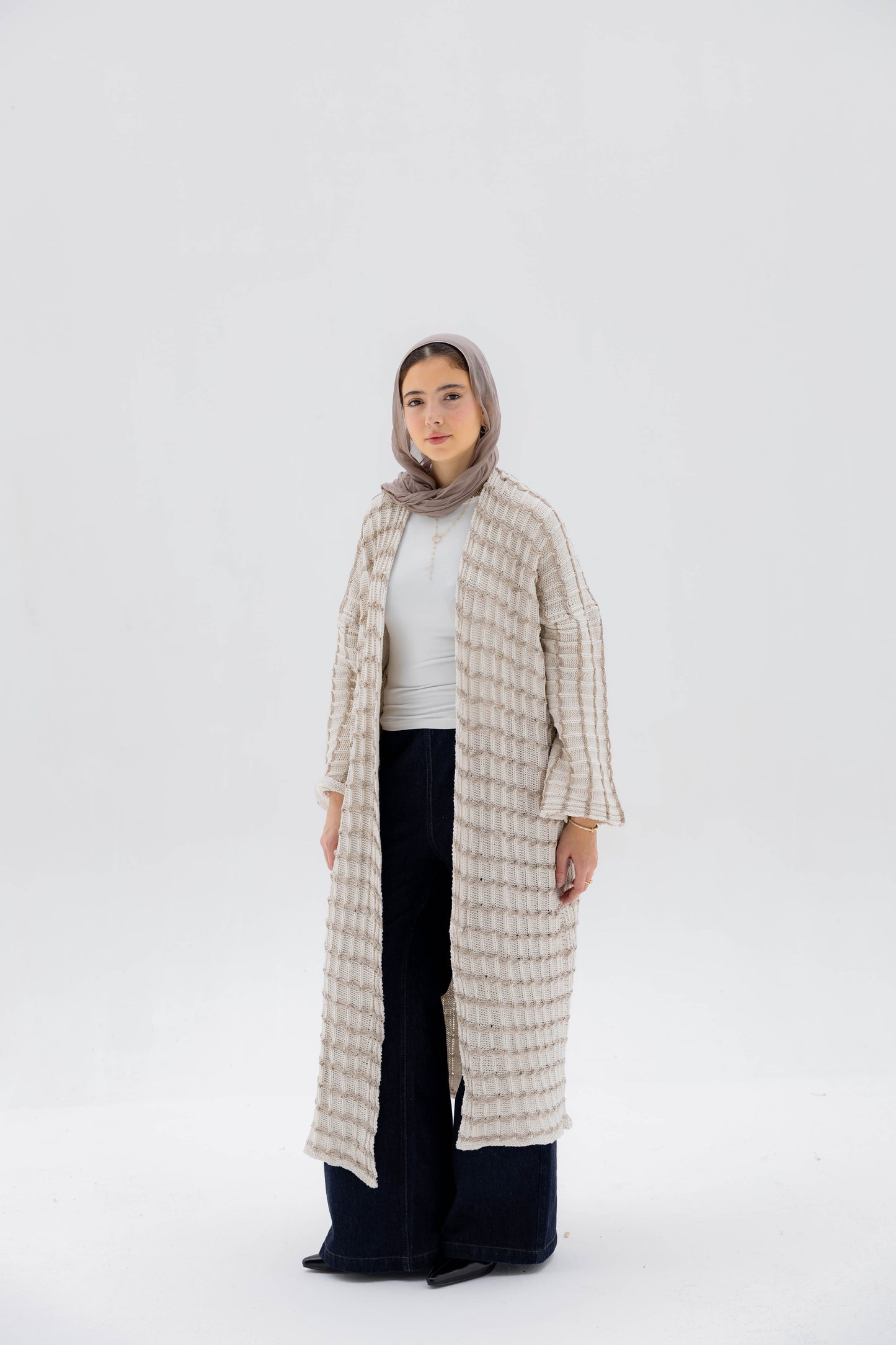 Horizon Glow Cardigan in Tan