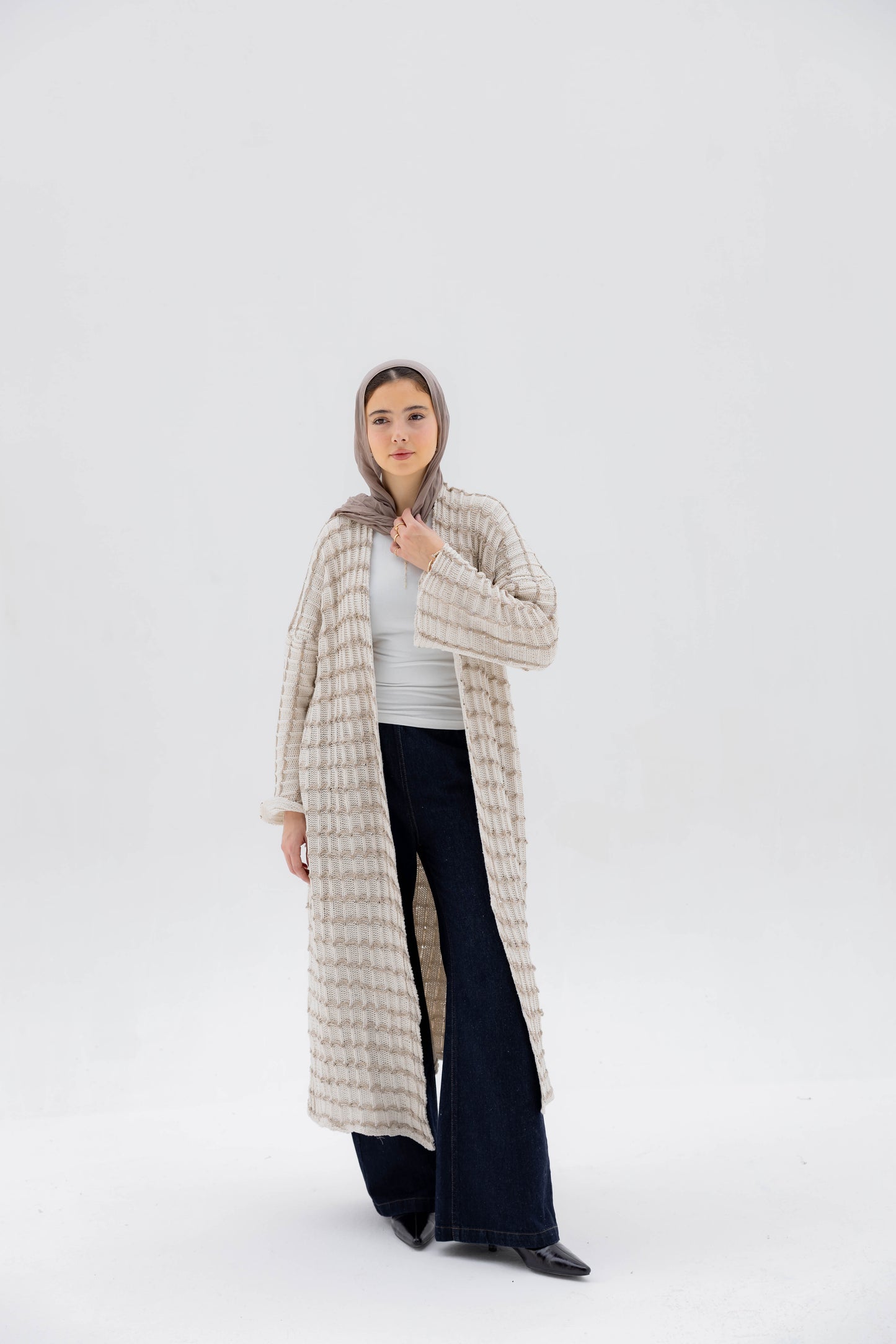 Horizon Glow Cardigan in Tan